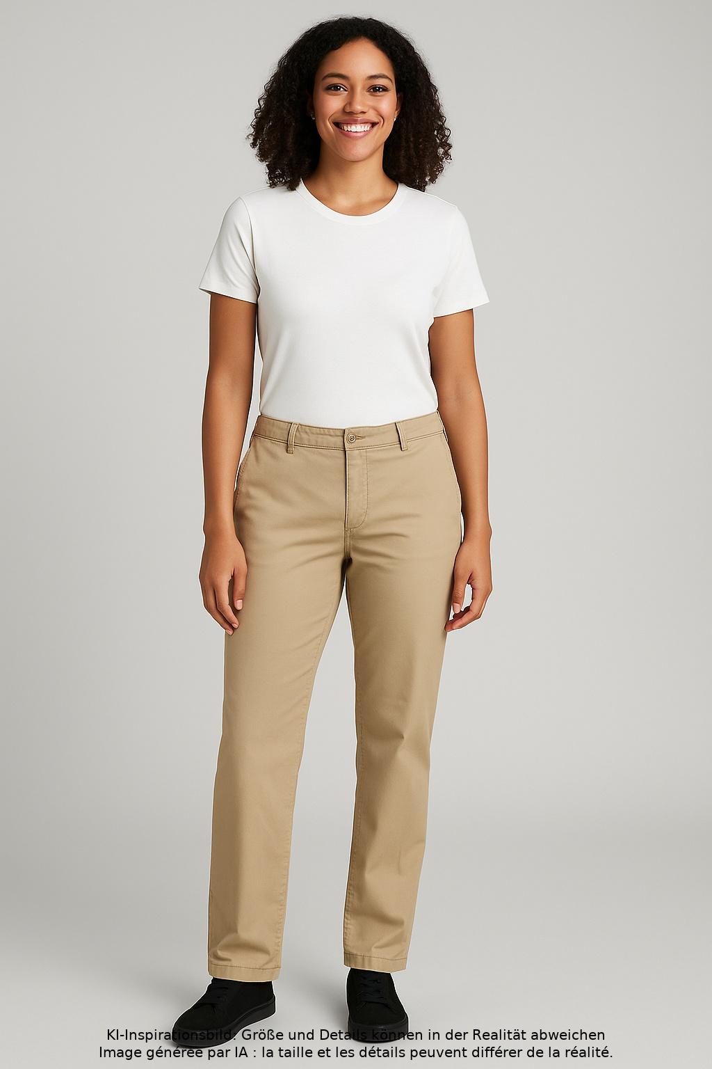 

Tommy Hilfiger Damen Stoffhose, beige, Gr. 6