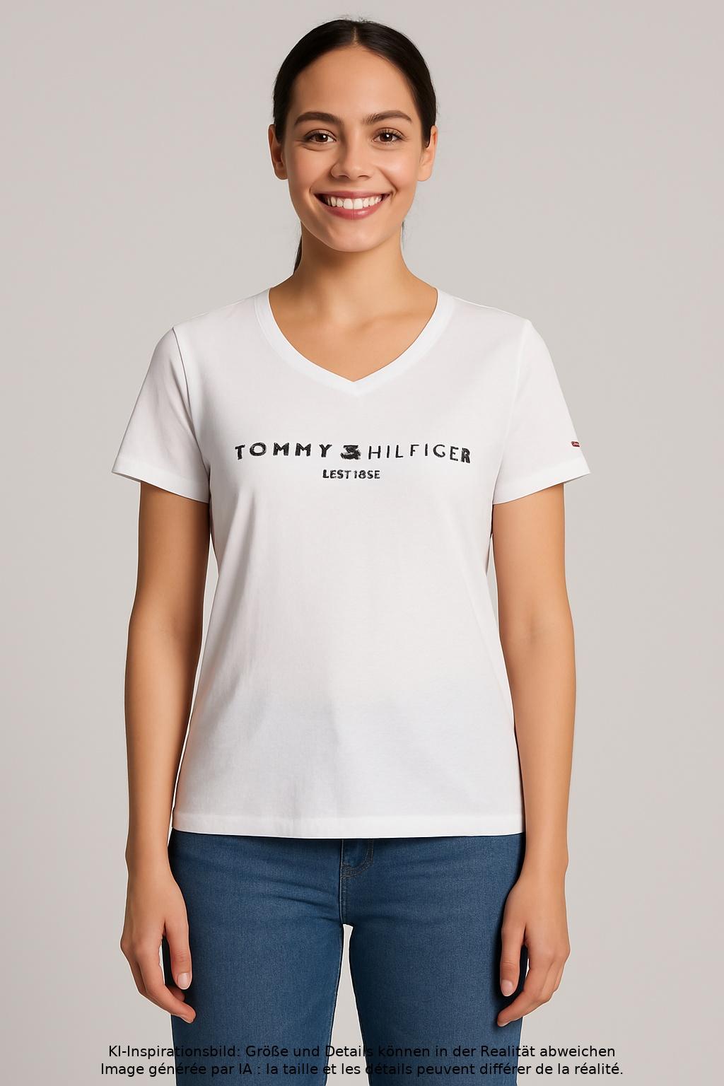 

Tommy Hilfiger Damen T-Shirt, weiß, Gr. 36