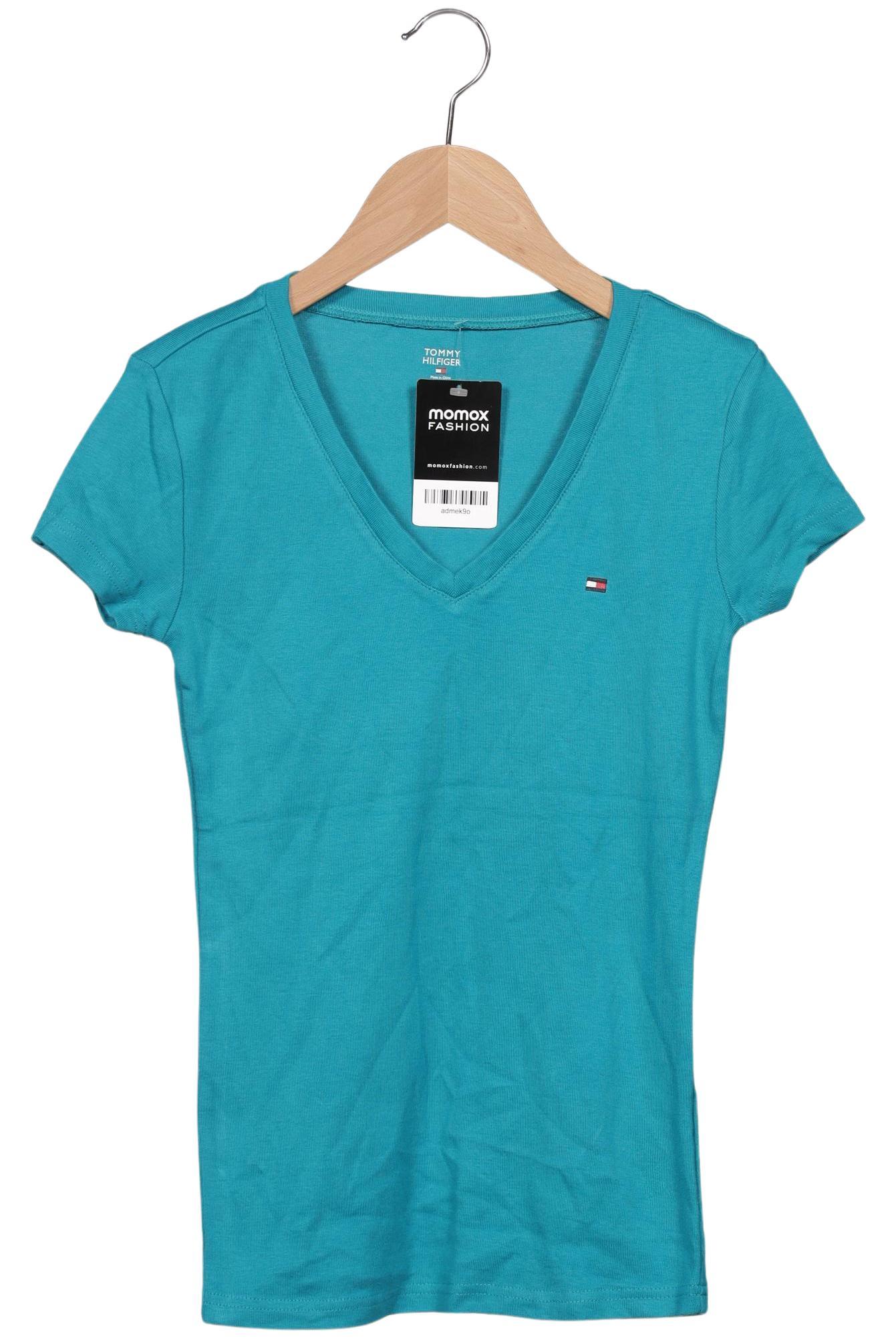 

Tommy Hilfiger Damen T-Shirt, türkis, Gr. 34