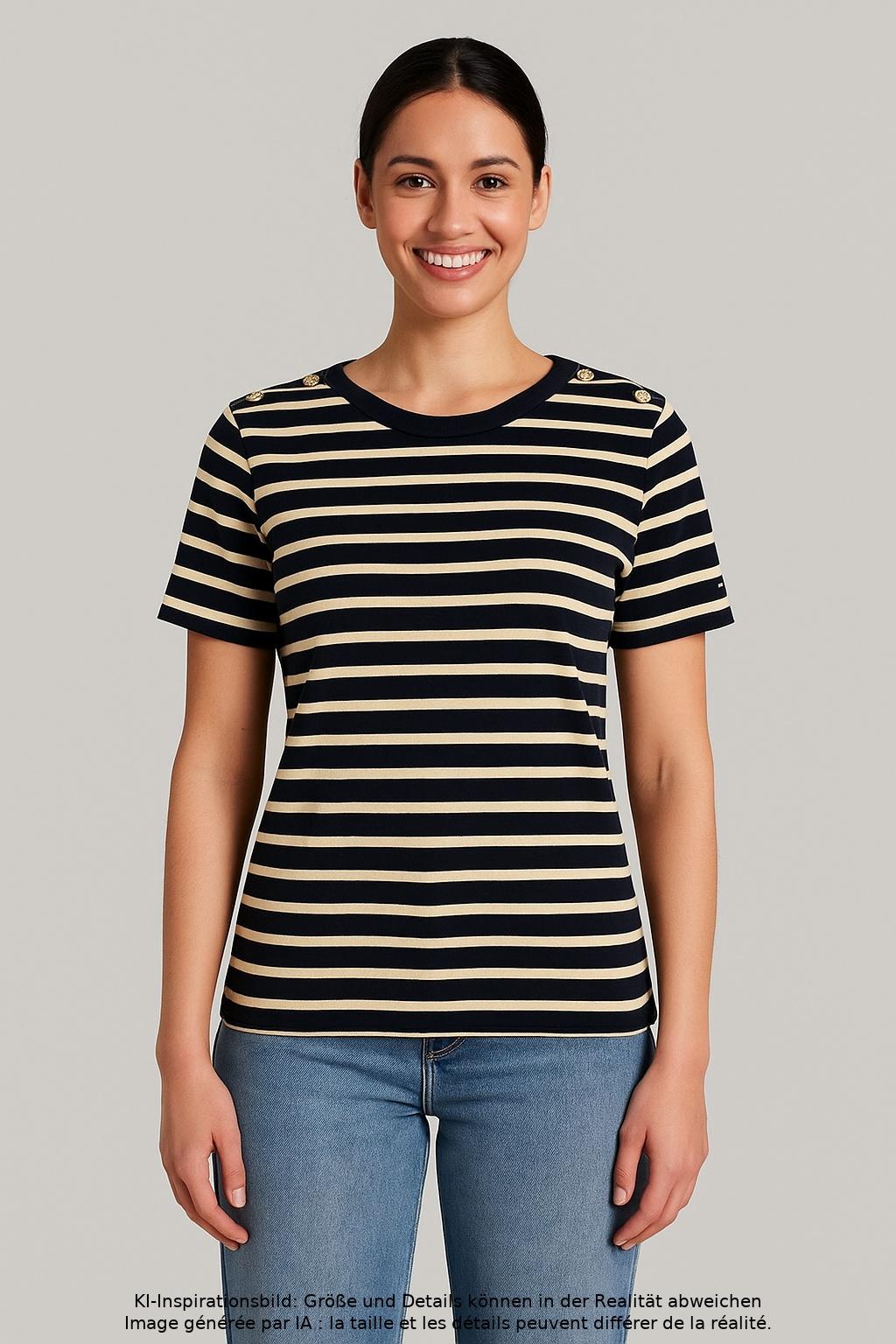 

Tommy Hilfiger Damen T-Shirt, mehrfarbig, Gr. 36