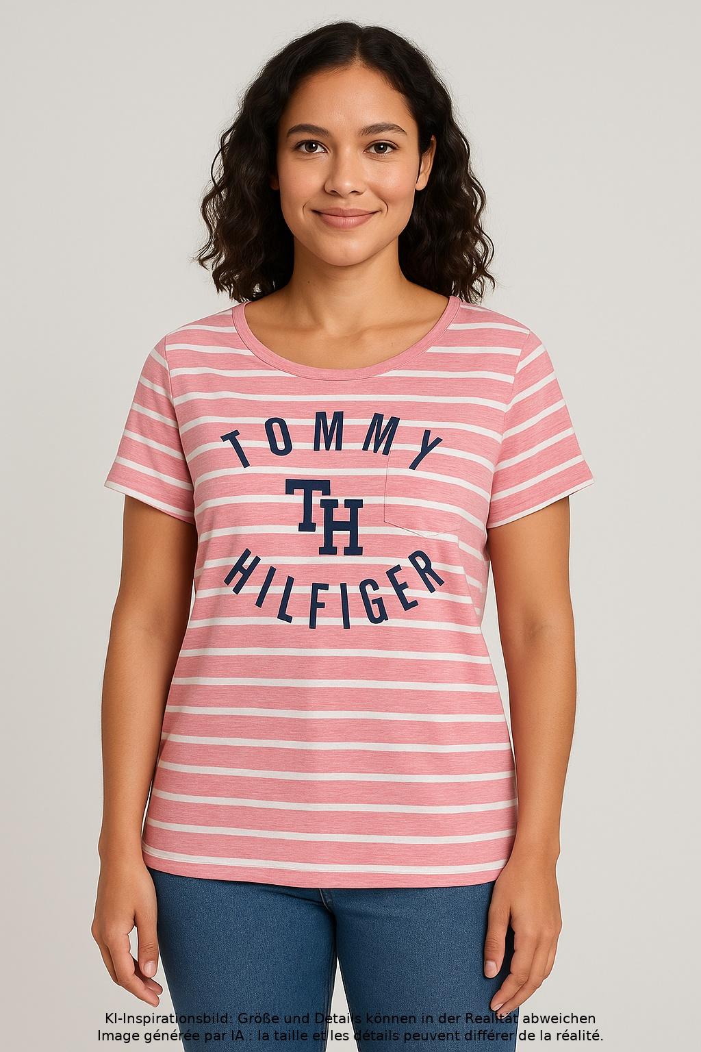 

Tommy Hilfiger Damen T-Shirt, pink, Gr. 42