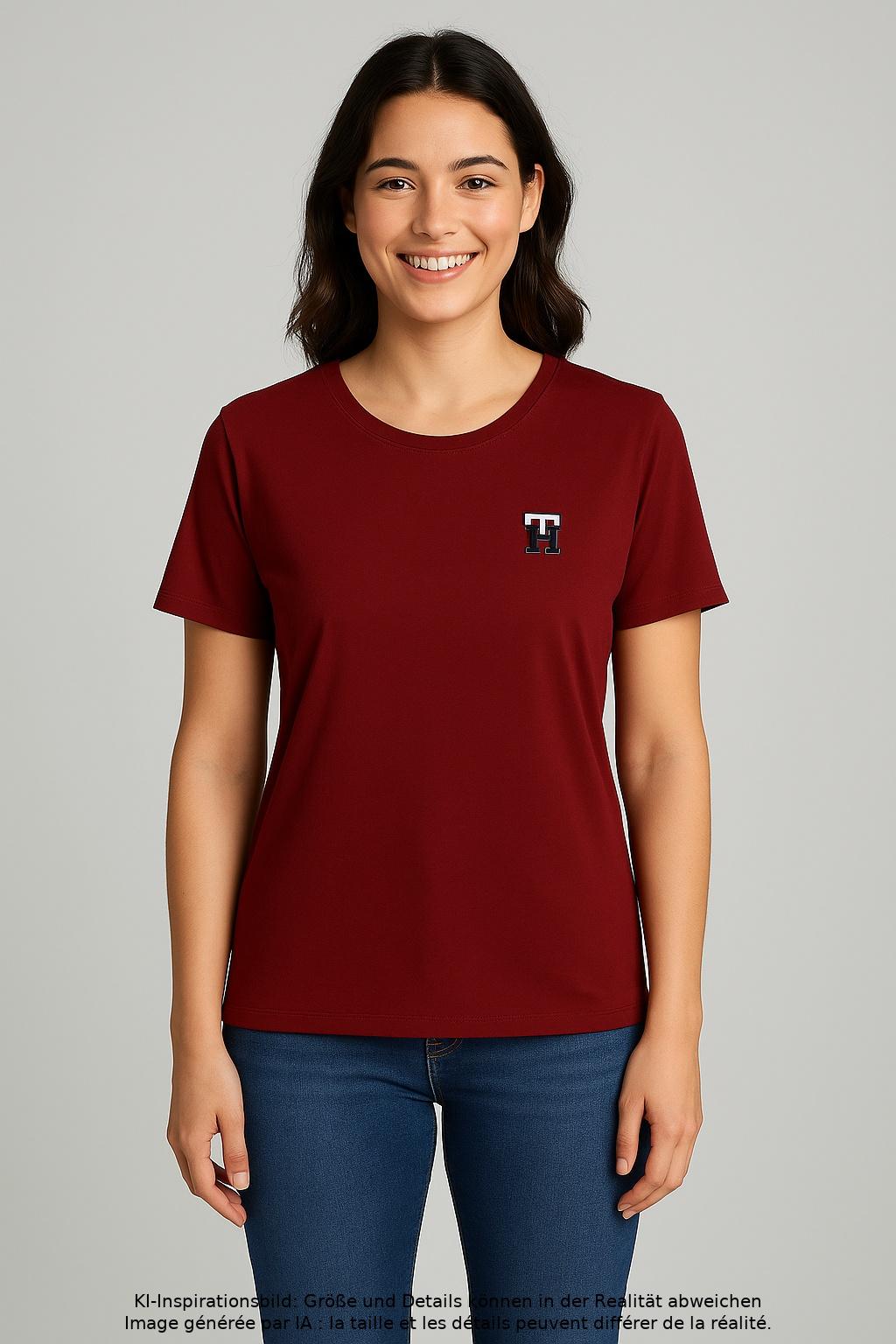 

Tommy Hilfiger Damen T-Shirt, rot, Gr. 38