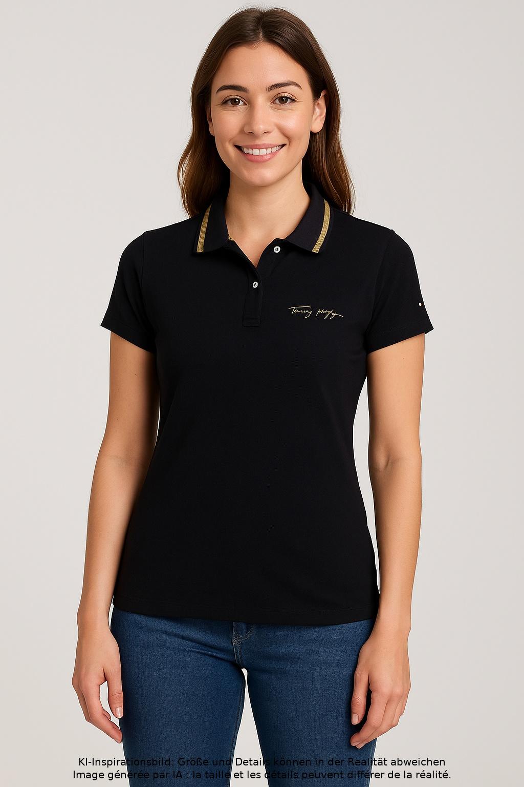 

Tommy Hilfiger Damen Poloshirt, marineblau, Gr. 38