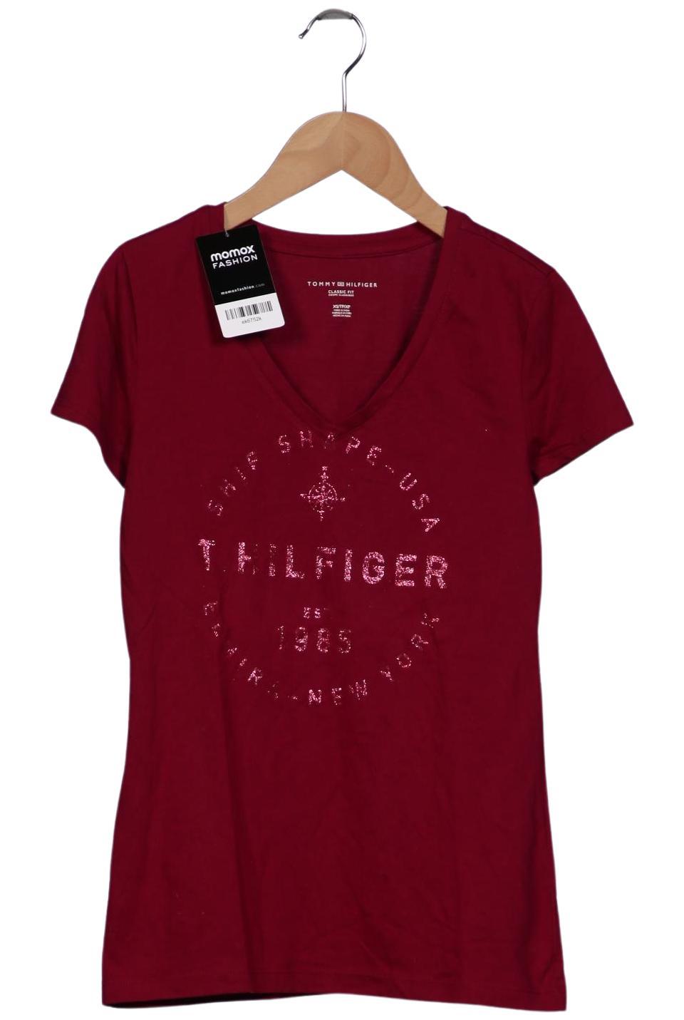

Tommy Hilfiger Damen T-Shirt, bordeaux, Gr. 34