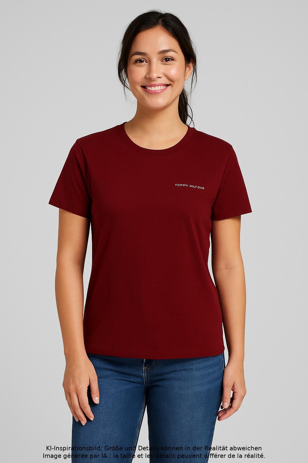 

Tommy Hilfiger Damen T-Shirt, rot, Gr. 48