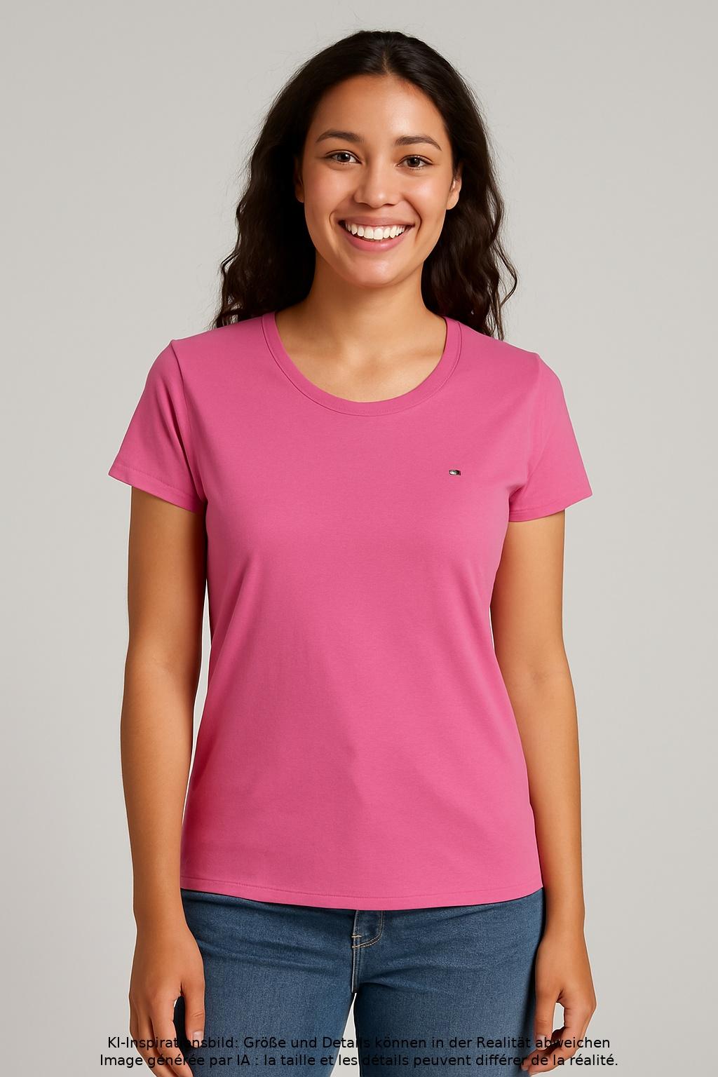 

Tommy Hilfiger Damen T-Shirt, pink, Gr. 36