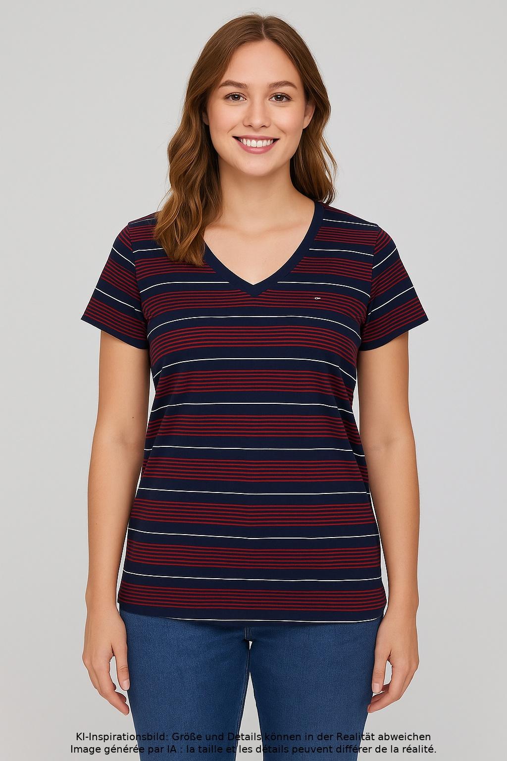 

Tommy Hilfiger Damen T-Shirt, mehrfarbig, Gr. 46