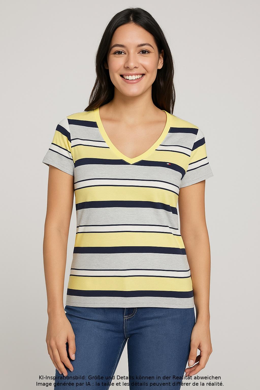 

Tommy Hilfiger Damen T-Shirt, mehrfarbig, Gr. 42