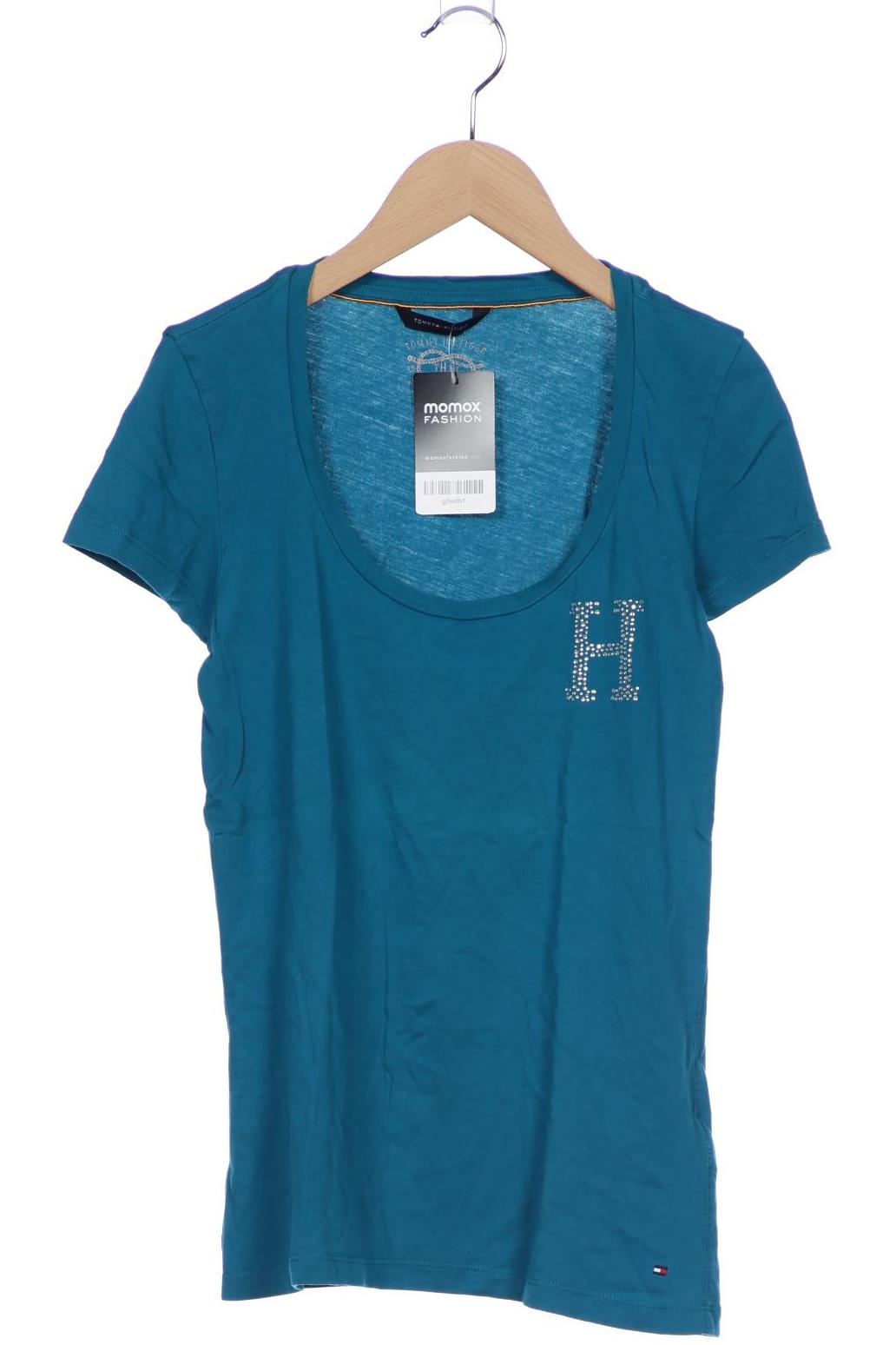 

Tommy Hilfiger Damen T-Shirt, türkis, Gr. 36