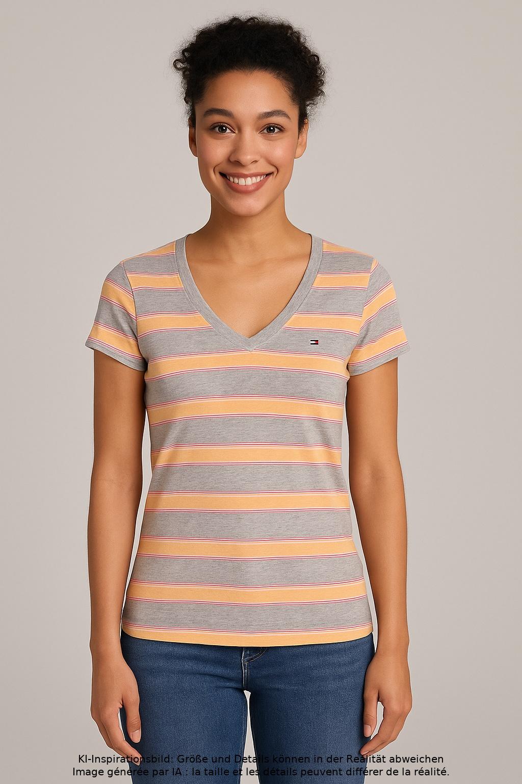 

Tommy Hilfiger Damen T-Shirt, mehrfarbig, Gr. 34