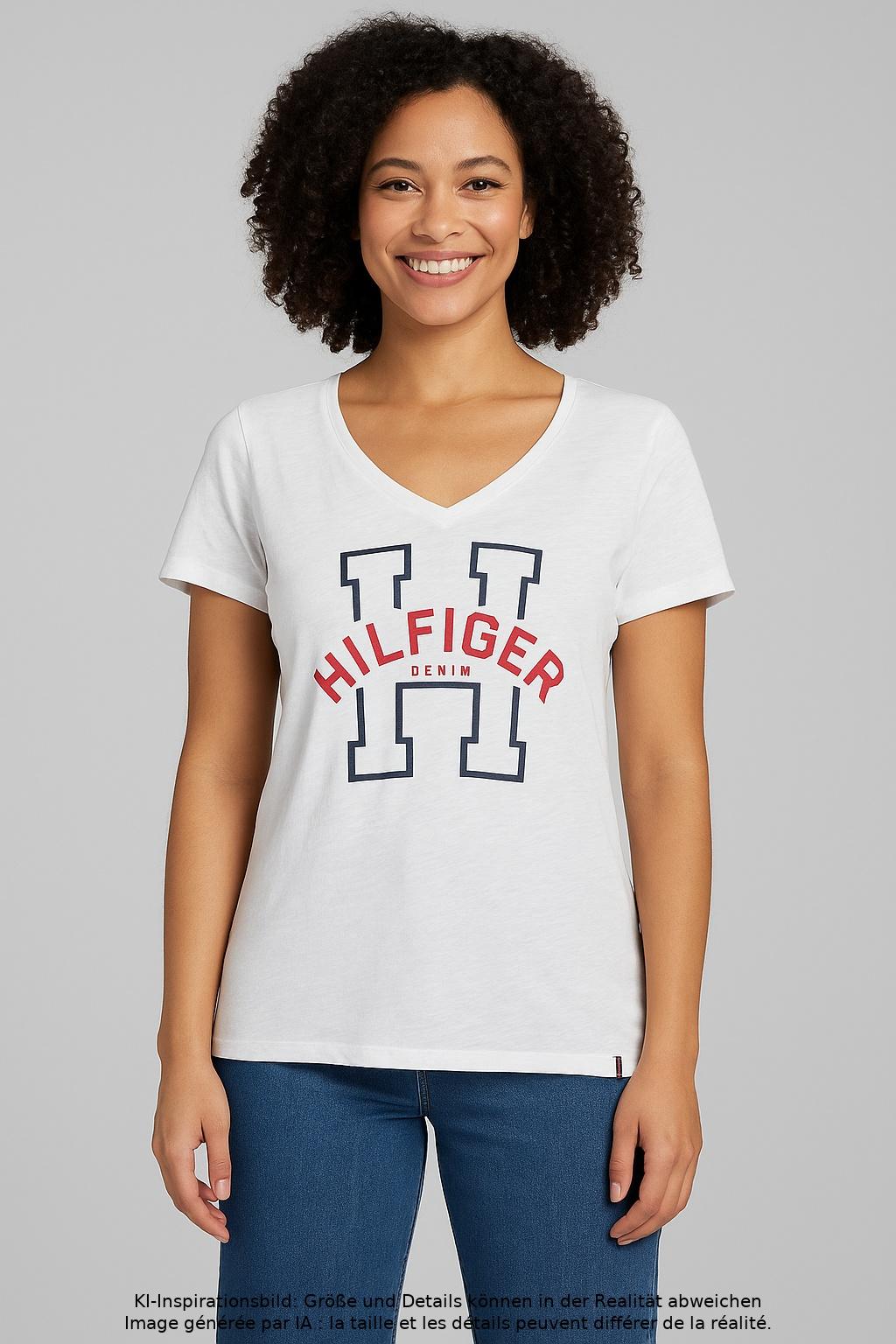 

Tommy Hilfiger Damen T-Shirt, weiß, Gr. 42
