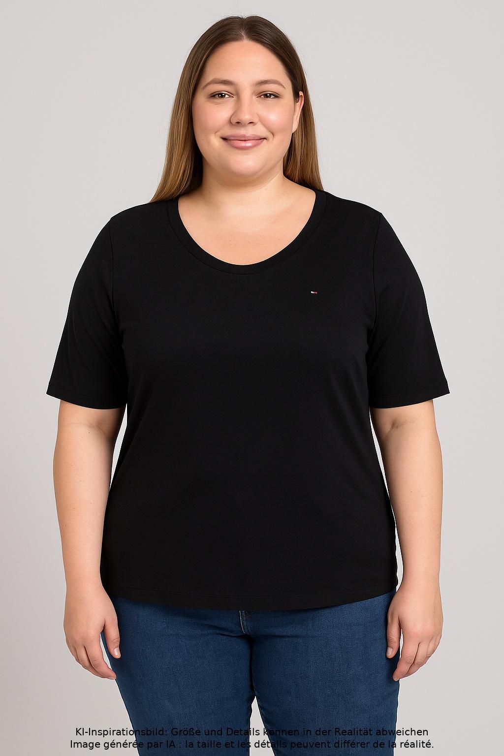 

Tommy Hilfiger Damen T-Shirt, schwarz, Gr. 46