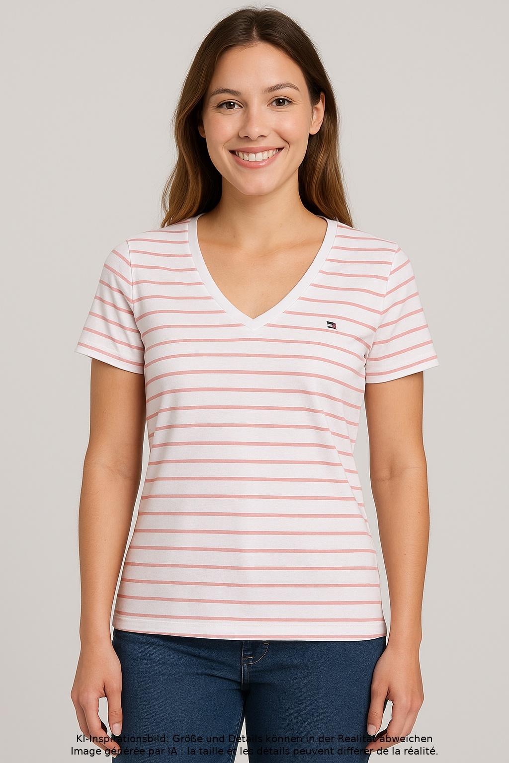 

Tommy Hilfiger Damen T-Shirt, mehrfarbig, Gr. 34