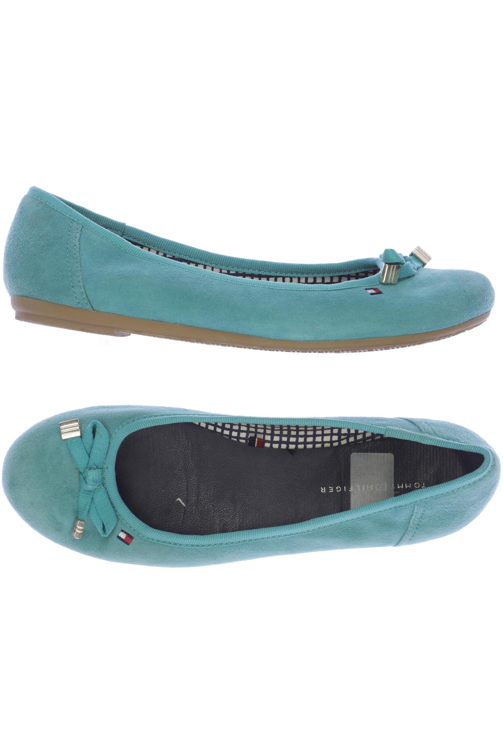 

Tommy Hilfiger Damen Ballerinas, türkis, Gr. 38