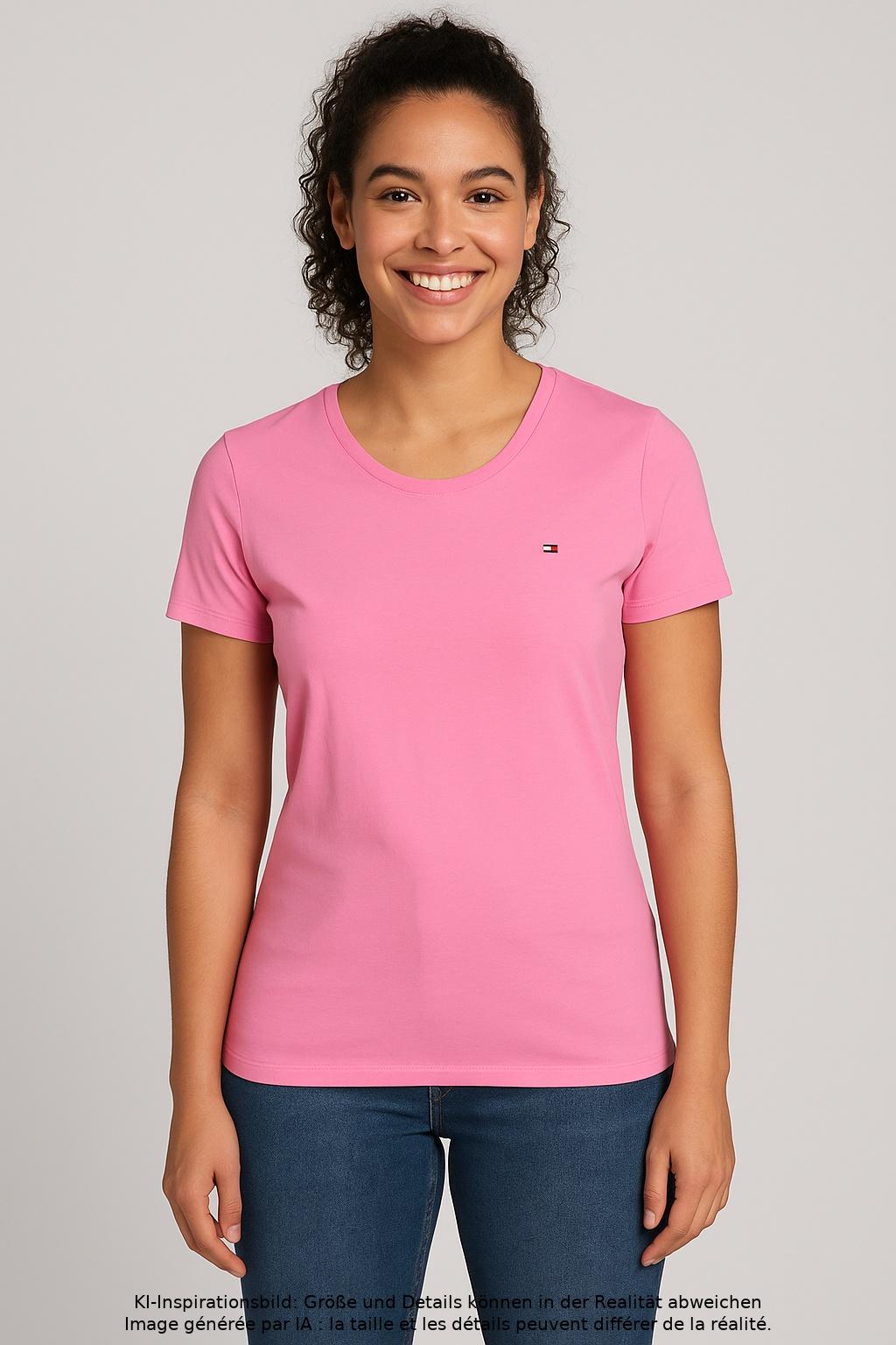 

Tommy Hilfiger Damen T-Shirt, pink, Gr. 34
