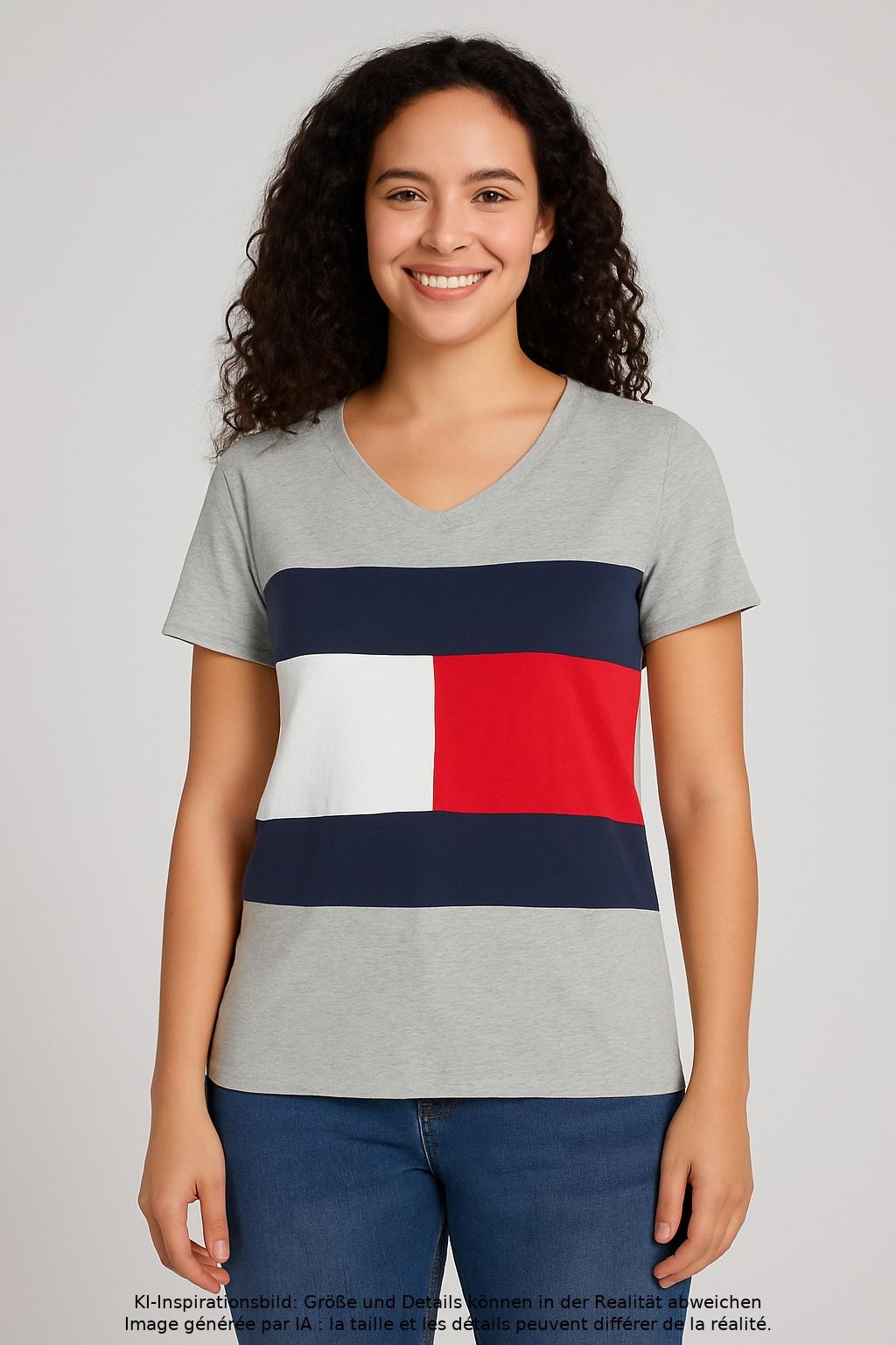 

Tommy Hilfiger Damen T-Shirt, mehrfarbig, Gr. 36