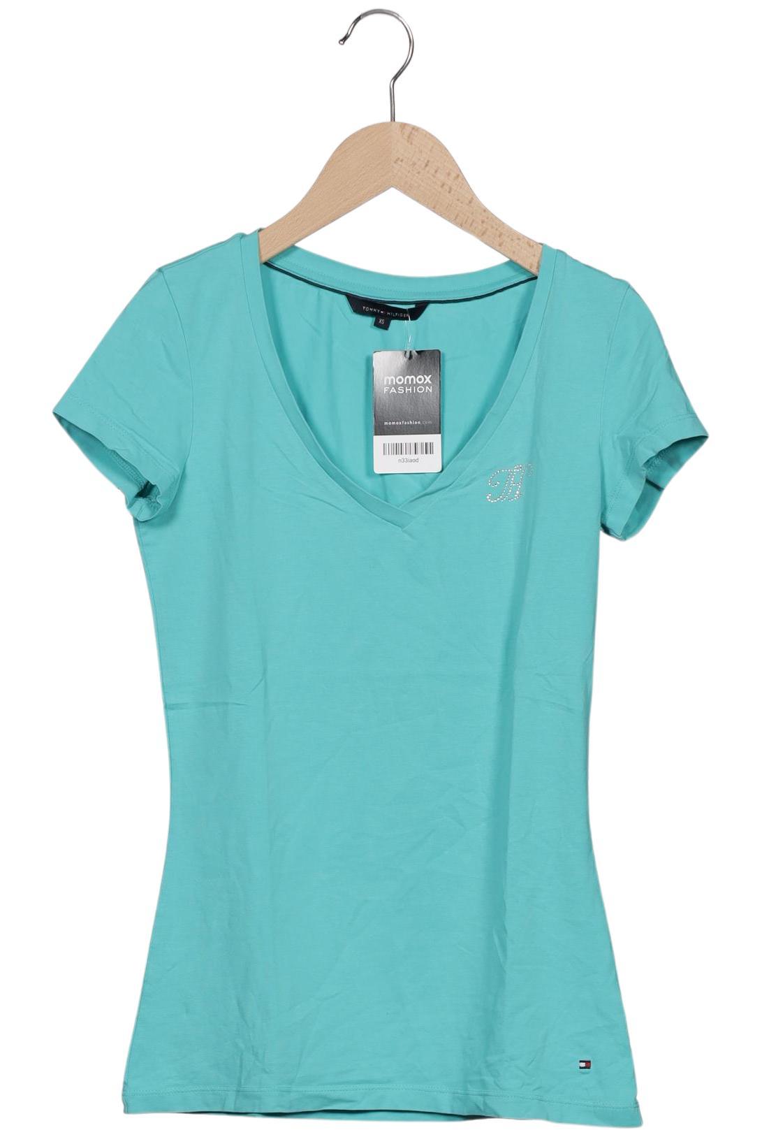 

Tommy Hilfiger Damen T-Shirt, türkis, Gr. 34