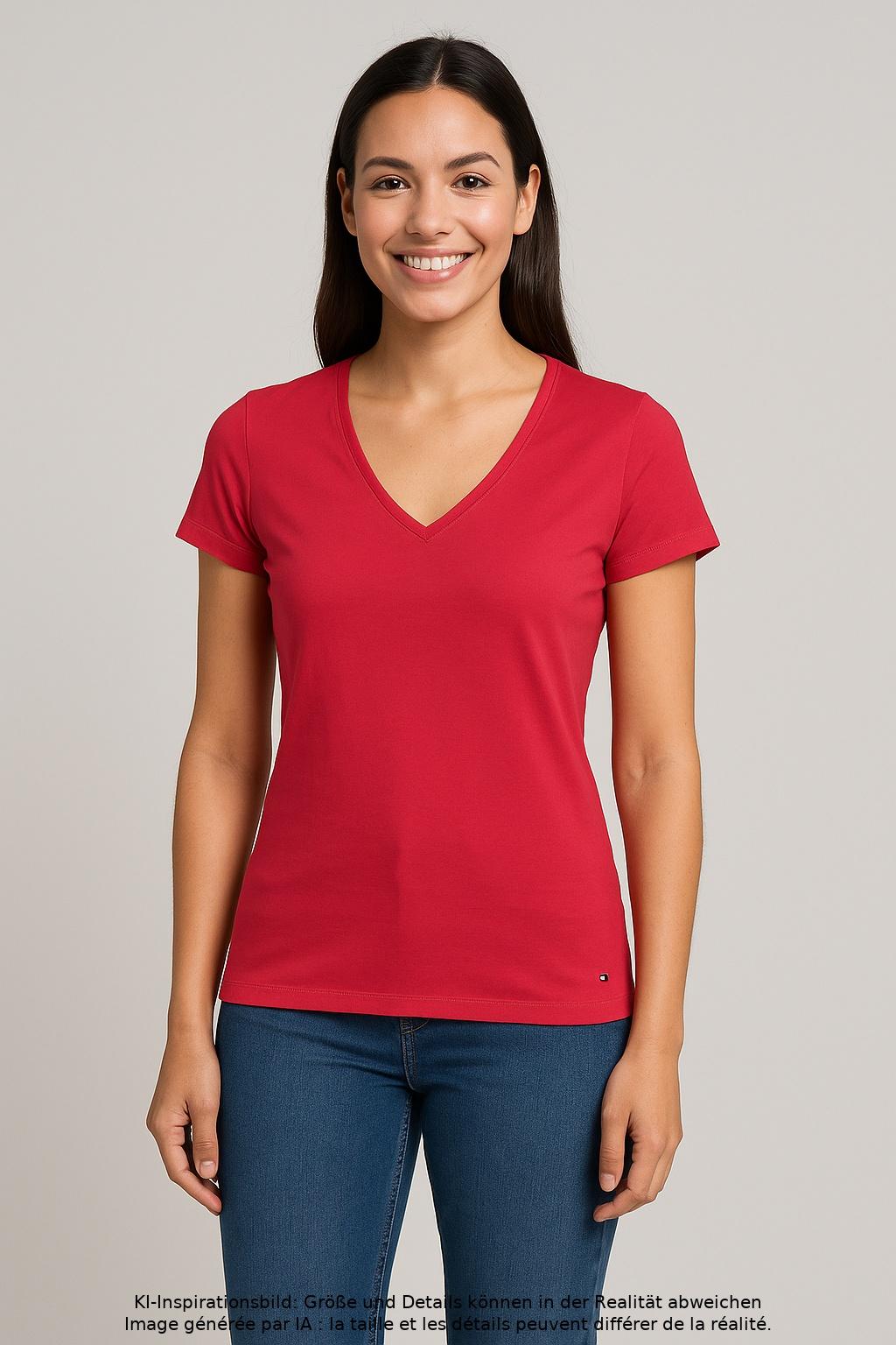 

Tommy Hilfiger Damen T-Shirt, rot, Gr. 42