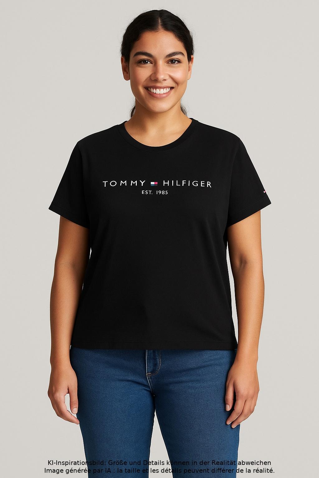 

Tommy Hilfiger Damen T-Shirt, marineblau, Gr. 48