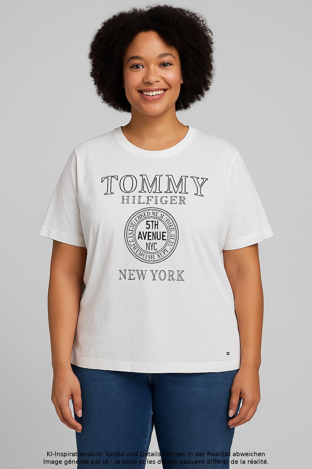 

Tommy Hilfiger Damen T-Shirt, weiß, Gr. 44