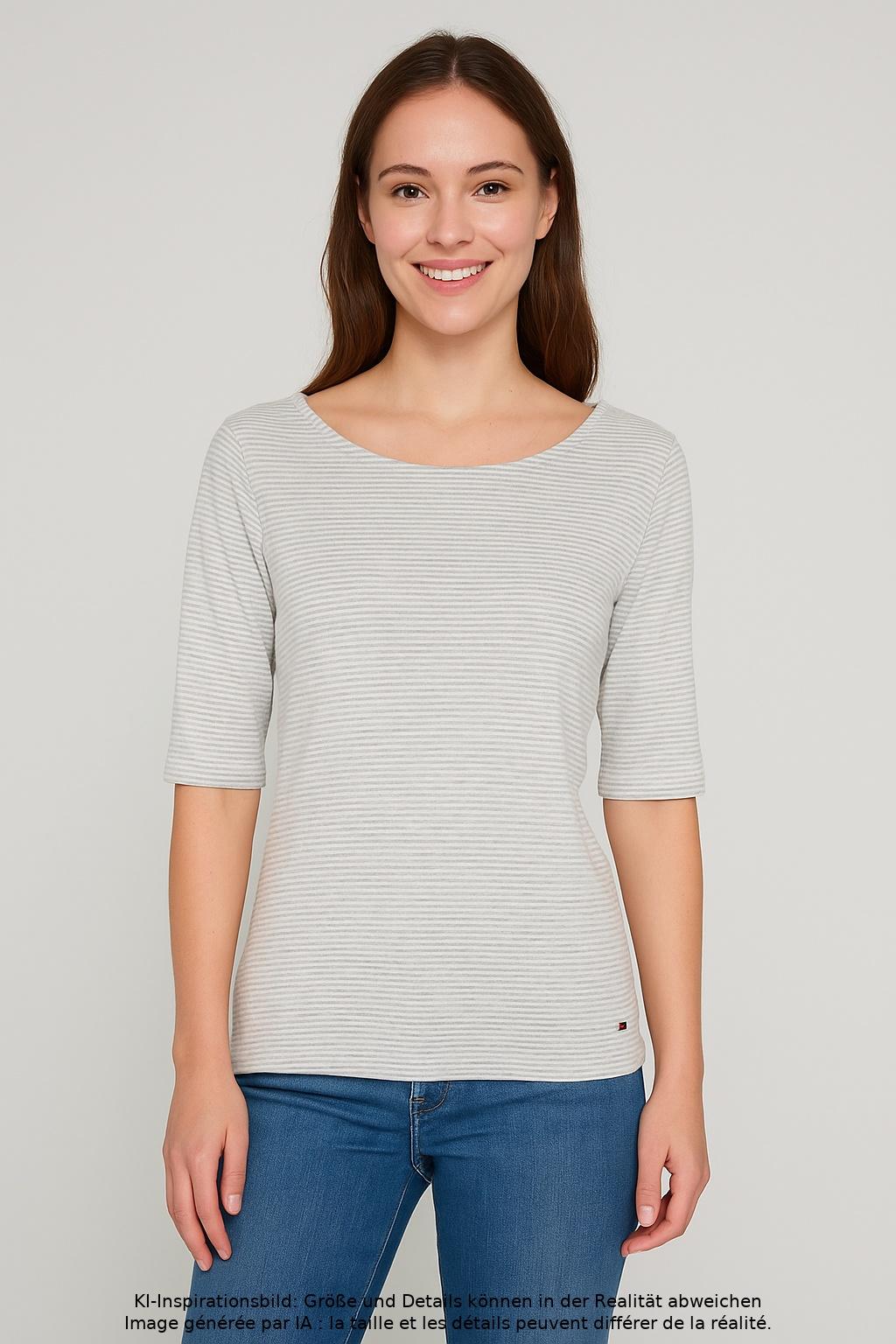 

Tommy Hilfiger Damen T-Shirt, grau, Gr. 36