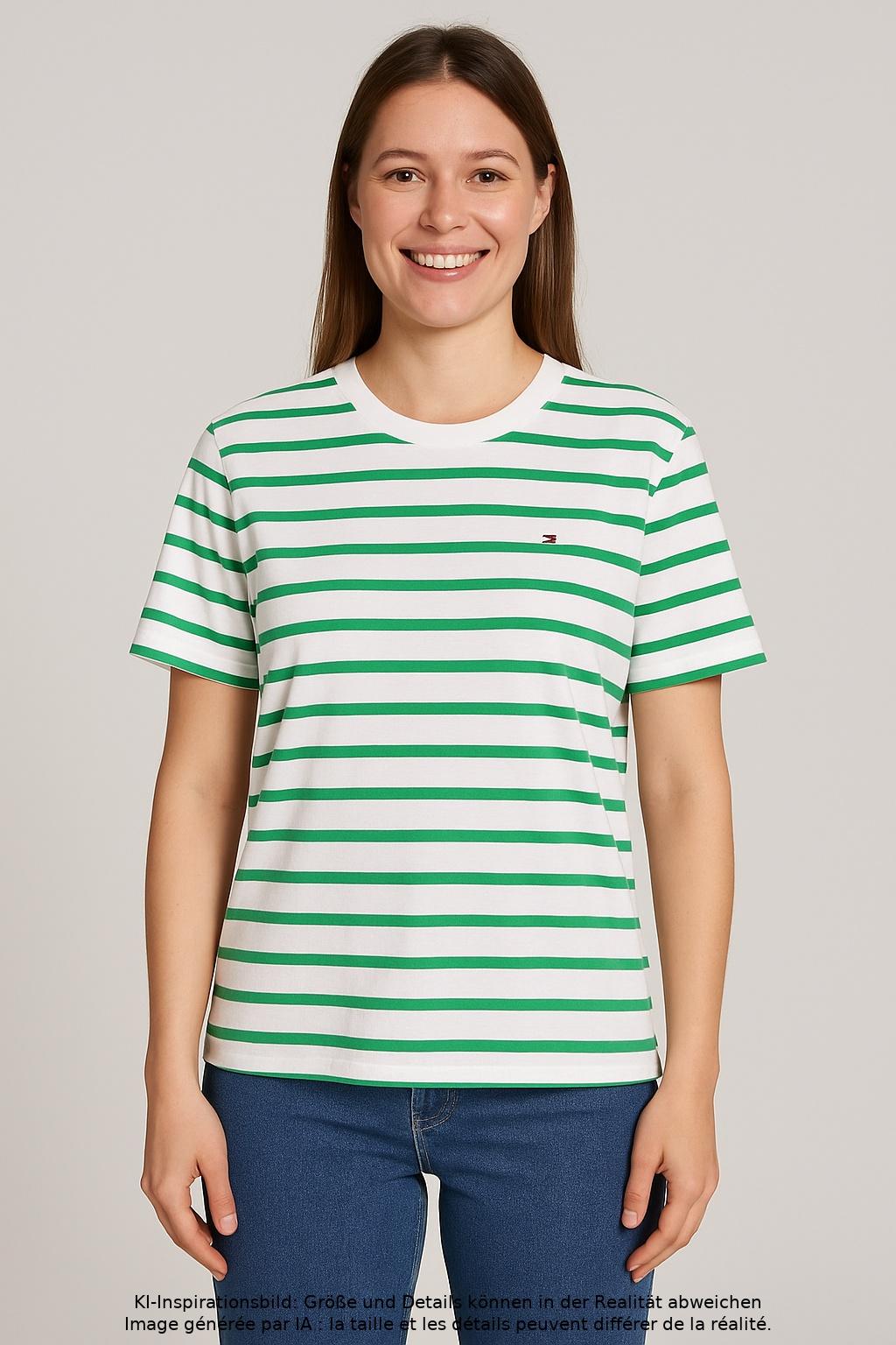 

Tommy Hilfiger Damen T-Shirt, mehrfarbig, Gr. 36