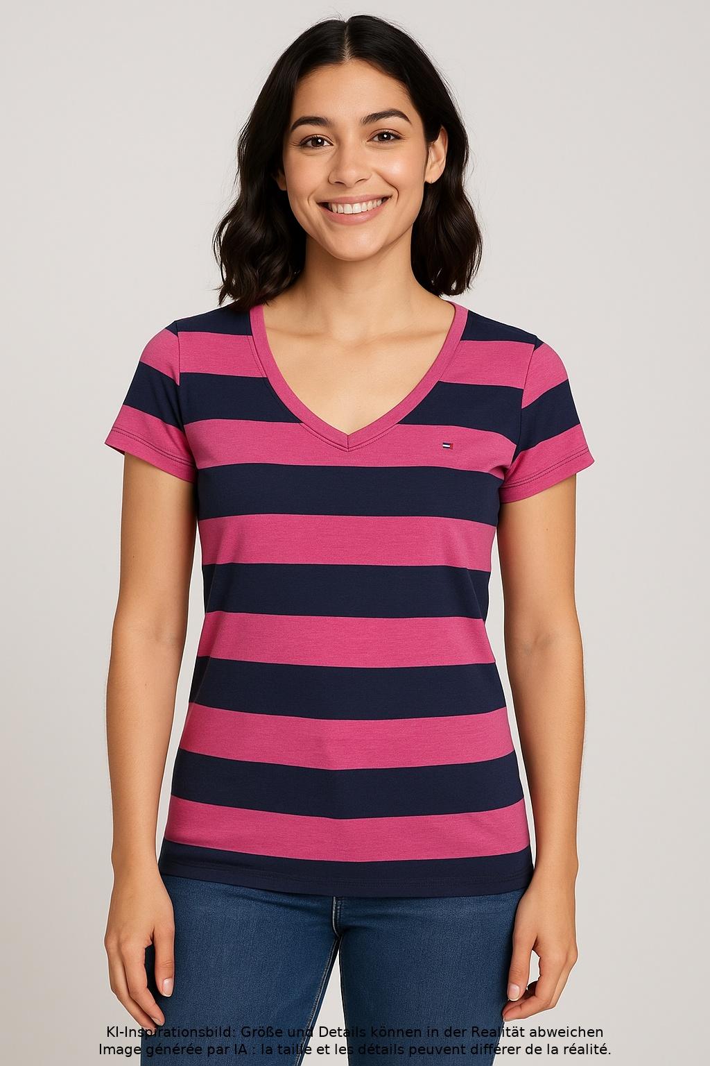 

Tommy Hilfiger Damen T-Shirt, mehrfarbig, Gr. 36