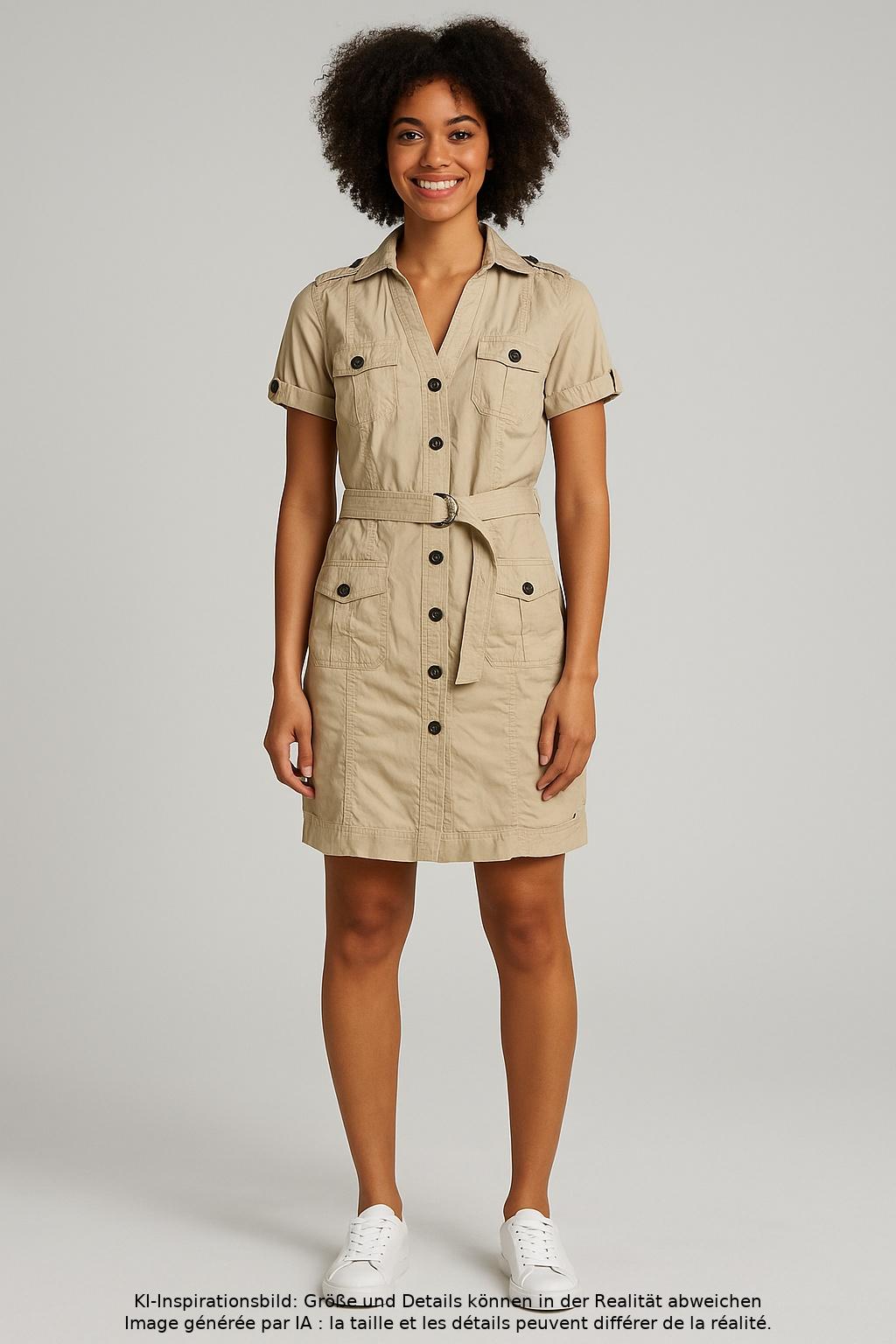 

Tommy Hilfiger Damen Kleid, beige, Gr. 4