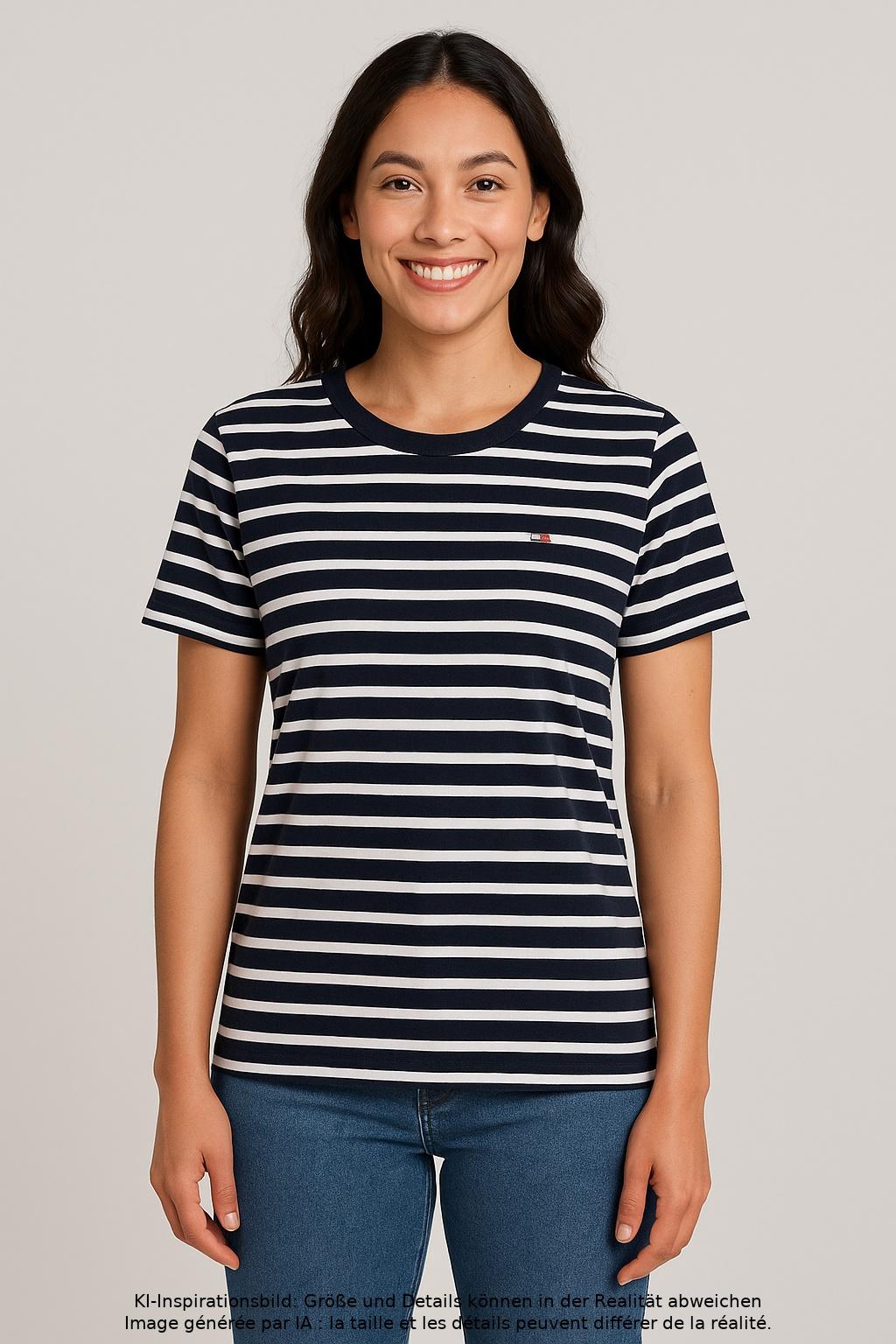 

Tommy Hilfiger Damen T-Shirt, mehrfarbig, Gr. 38