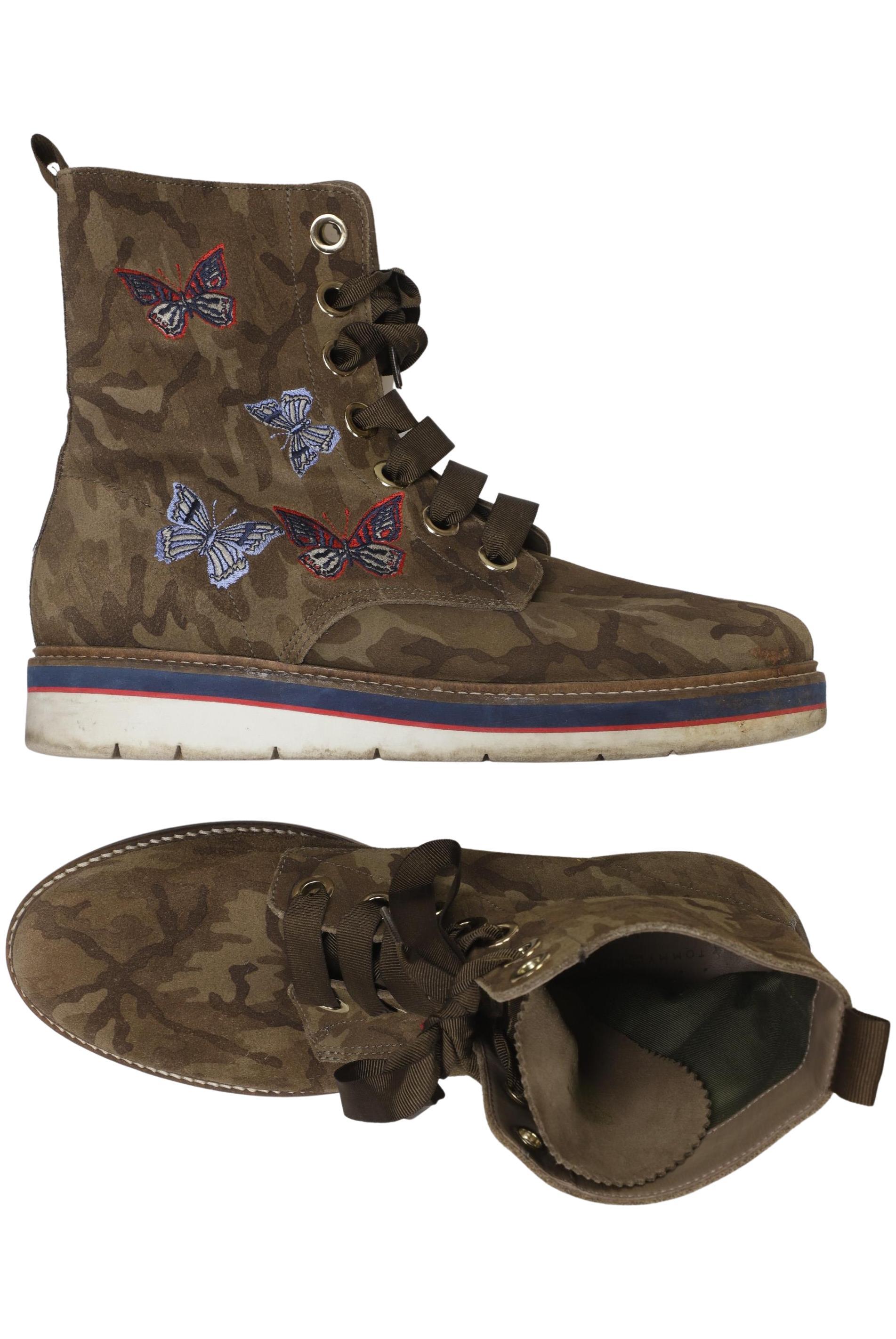 

Tommy Hilfiger Damen Stiefelette, grün, Gr. 42