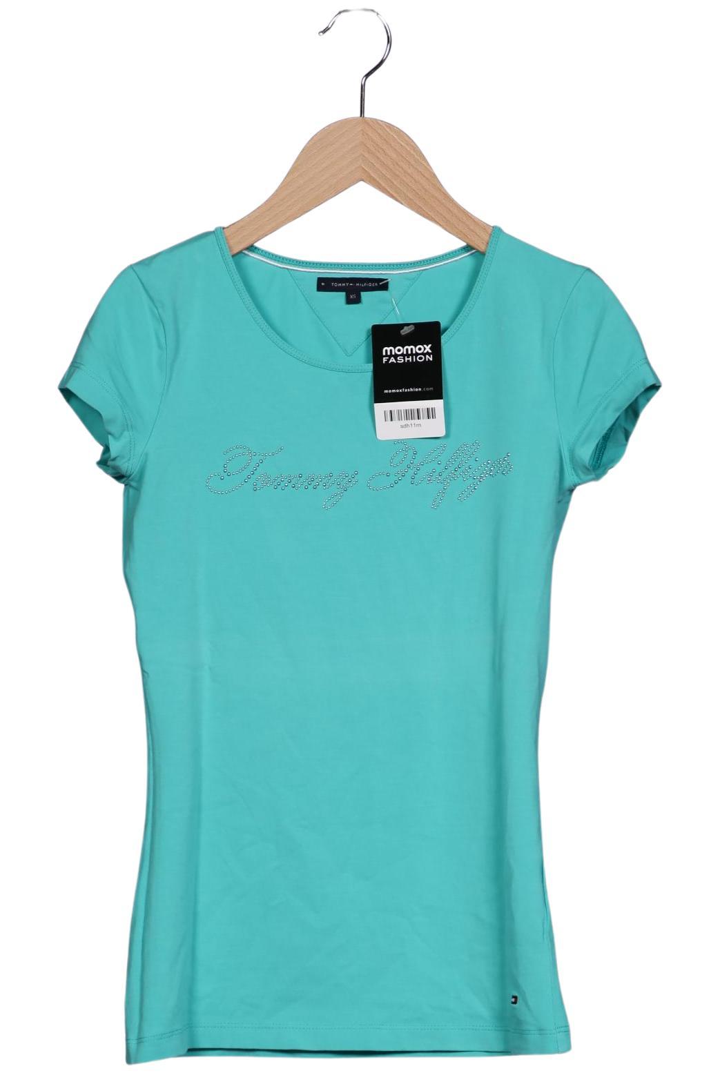 

Tommy Hilfiger Damen T-Shirt, türkis, Gr. 34