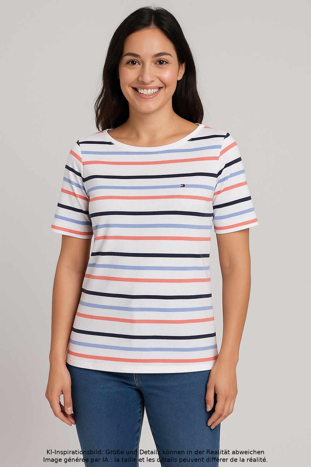 

Tommy Hilfiger Damen T-Shirt, mehrfarbig, Gr. 36