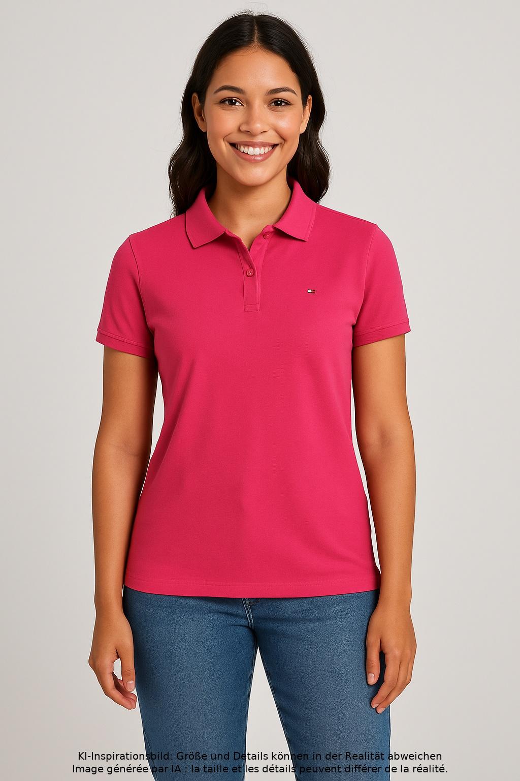 

Tommy Hilfiger Damen Poloshirt, pink, Gr. 38