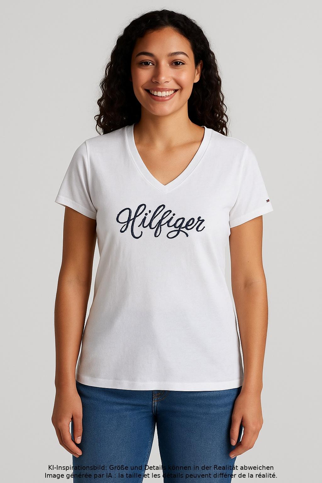 

Tommy Hilfiger Damen T-Shirt, weiß, Gr. 42
