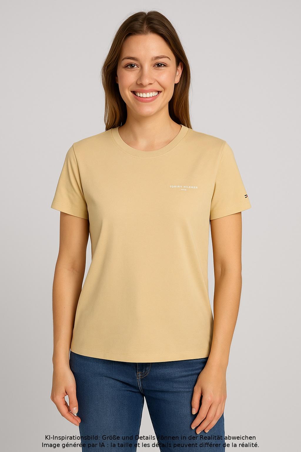 

Tommy Hilfiger Damen T-Shirt, beige, Gr. 38