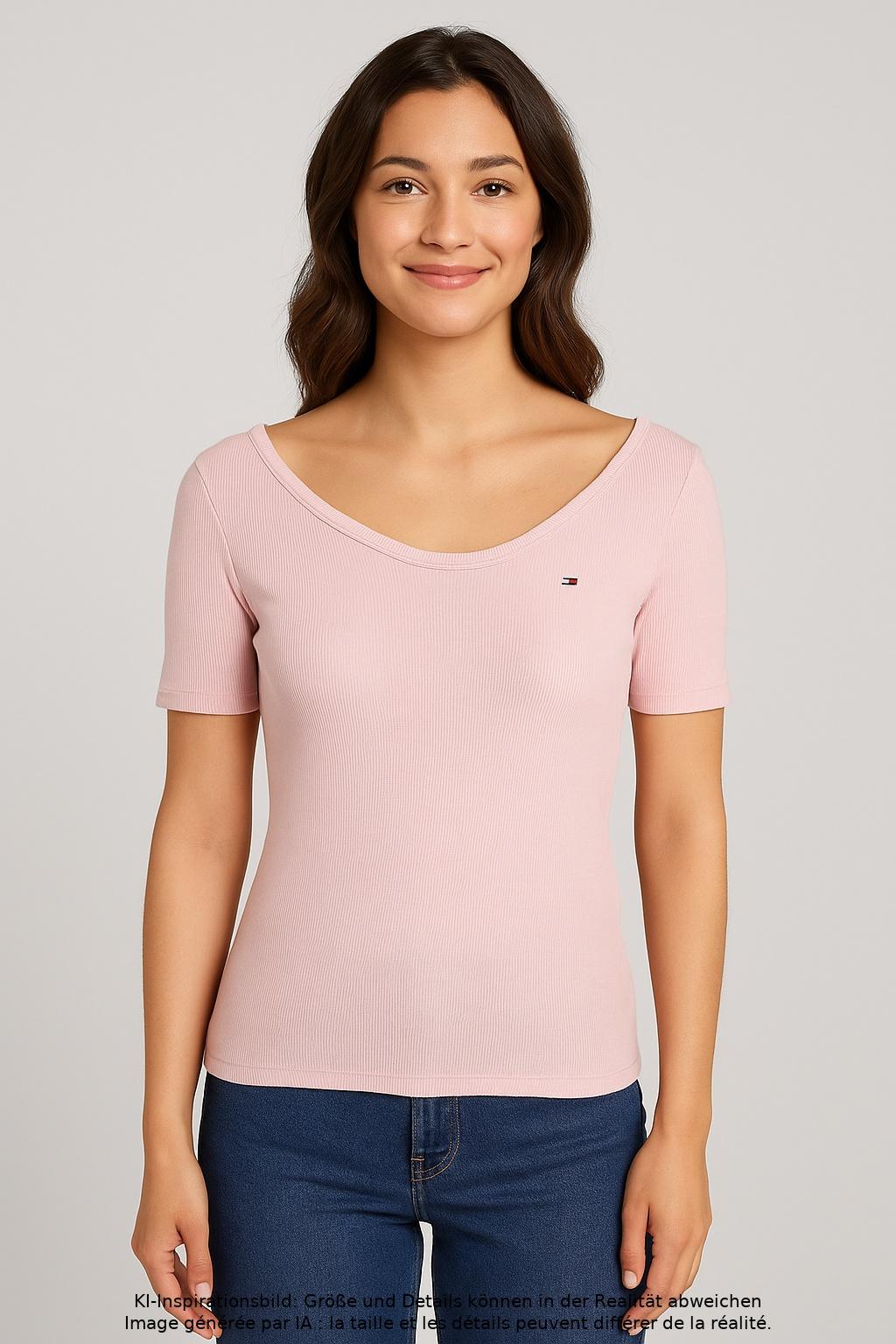 

Tommy Hilfiger Damen T-Shirt, pink, Gr. 38