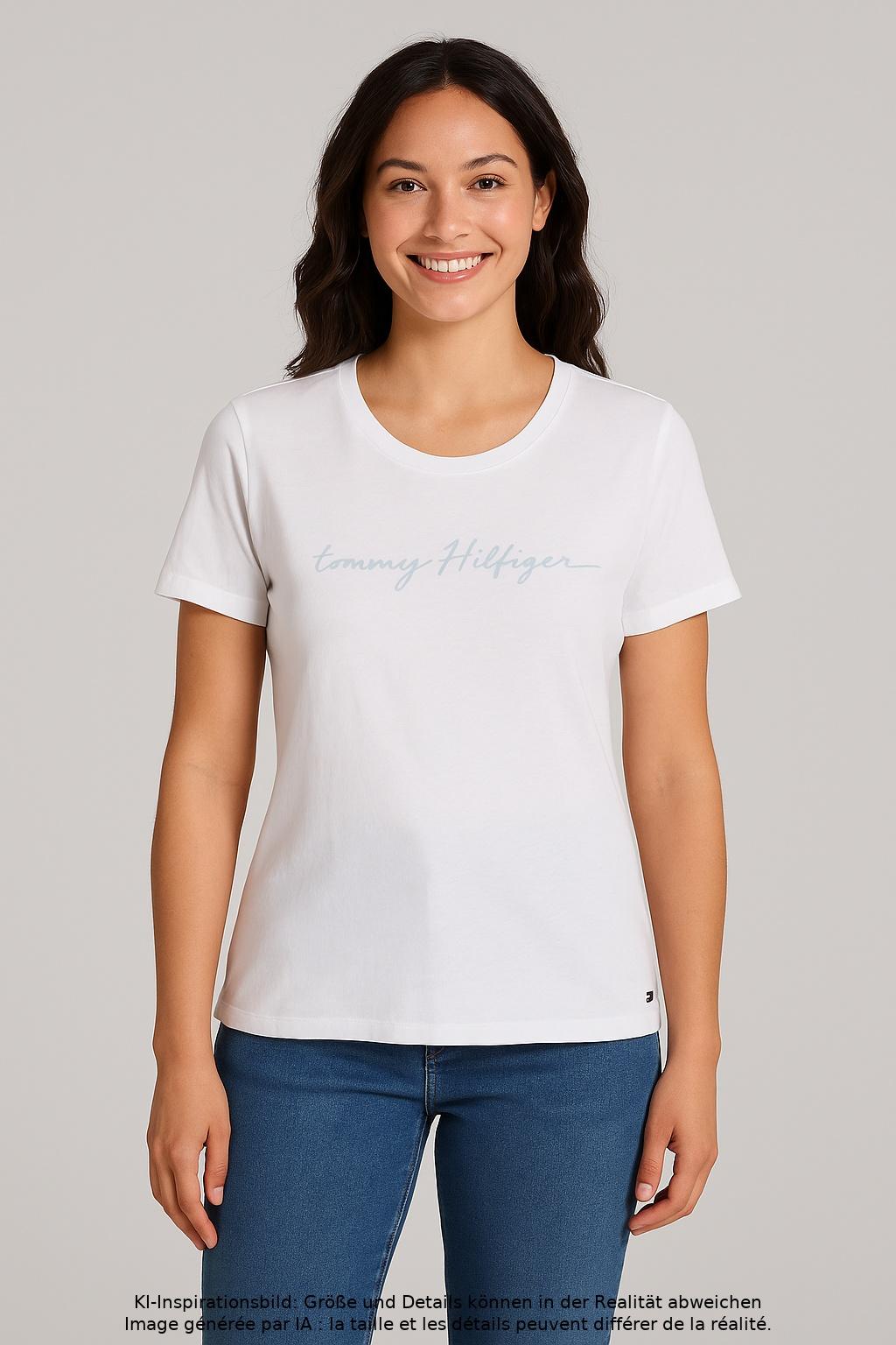 

Tommy Hilfiger Damen T-Shirt, weiß, Gr. 34