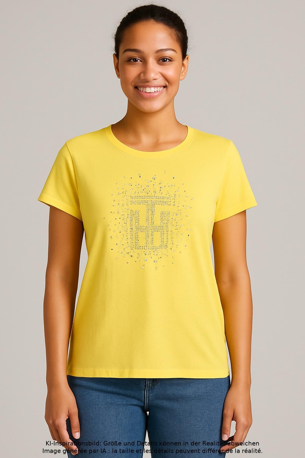 

Tommy Hilfiger Damen T-Shirt, gelb, Gr. 44