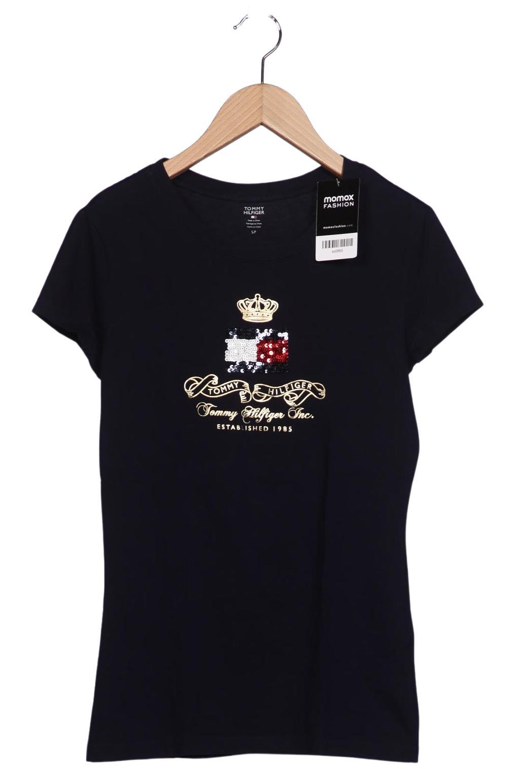 

Tommy Hilfiger Damen T-Shirt, marineblau, Gr. 36