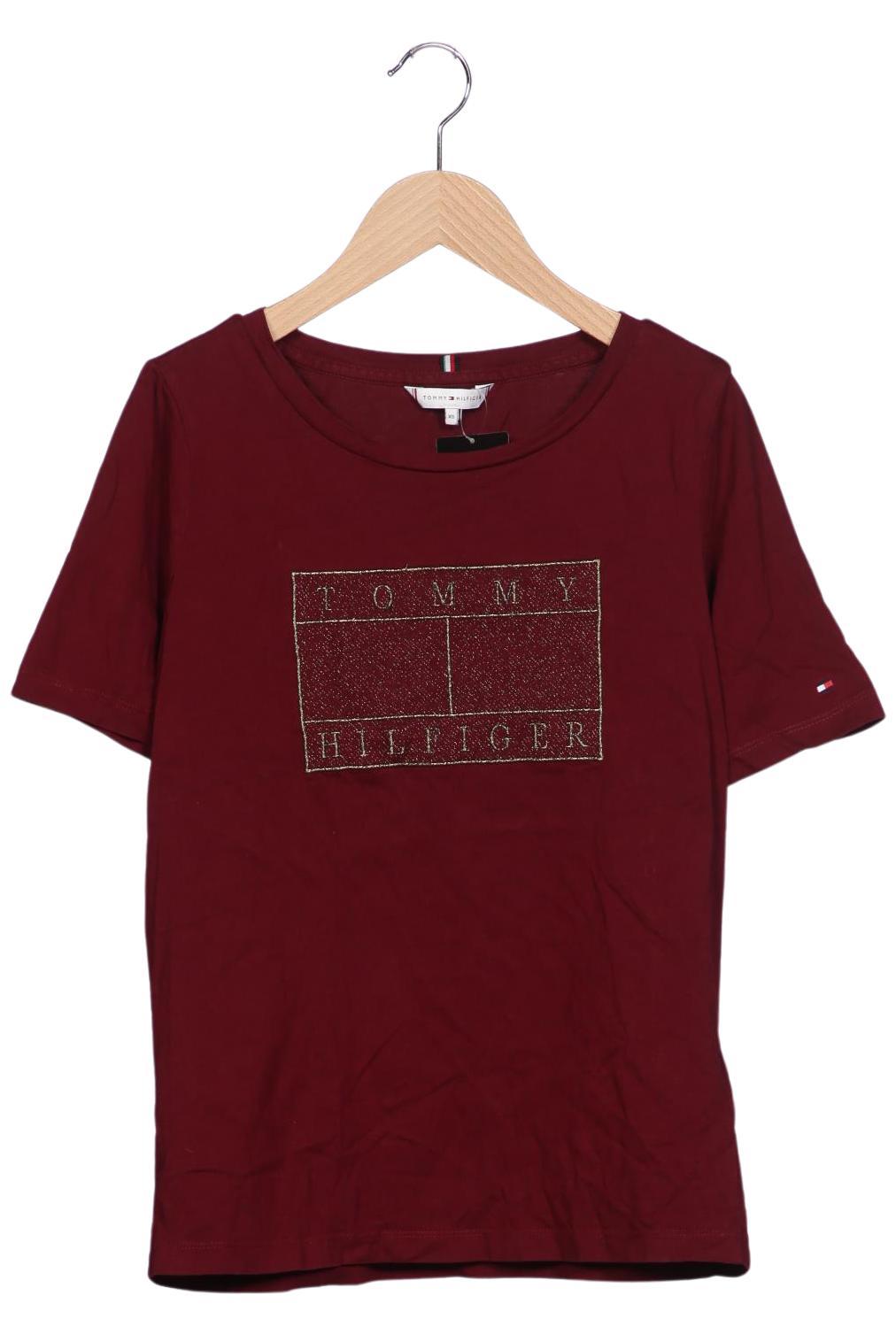 

Tommy Hilfiger Damen T-Shirt, bordeaux, Gr. 34