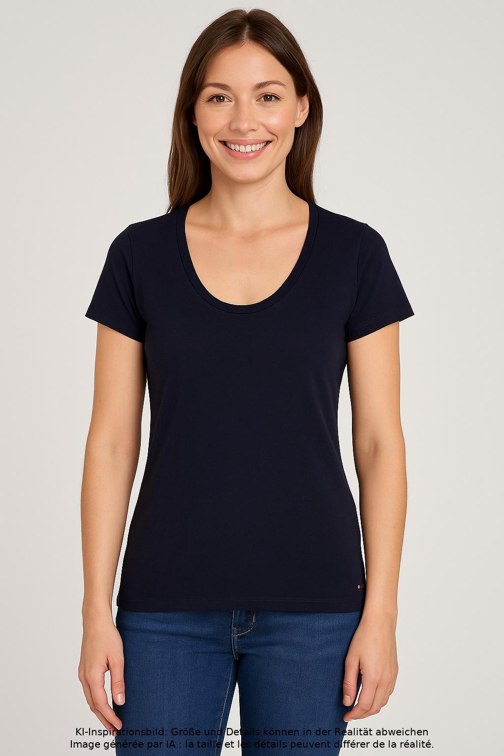 

Tommy Hilfiger Damen T-Shirt, marineblau, Gr. 38