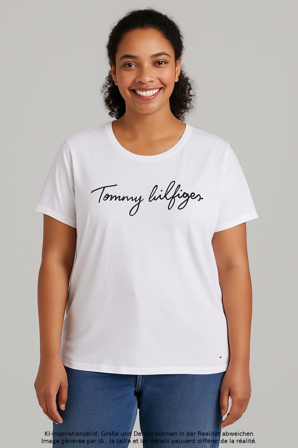 

Tommy Hilfiger Damen T-Shirt, weiß, Gr. 44
