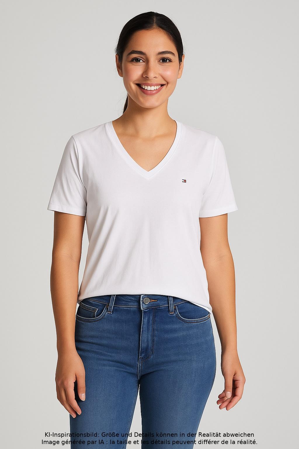 

Tommy Hilfiger Damen T-Shirt, weiß, Gr. 36