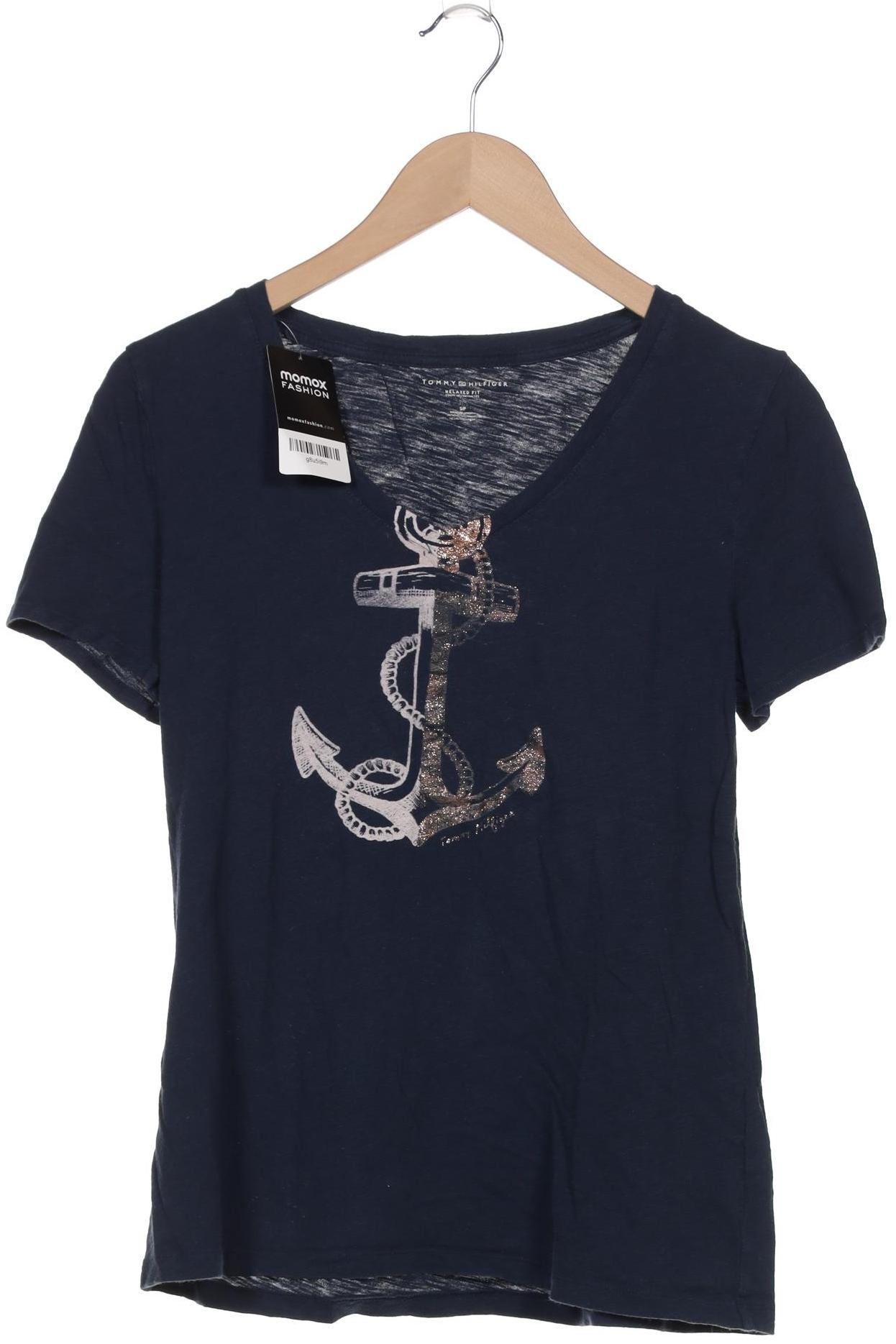 

Tommy Hilfiger Damen T-Shirt, marineblau, Gr. 36