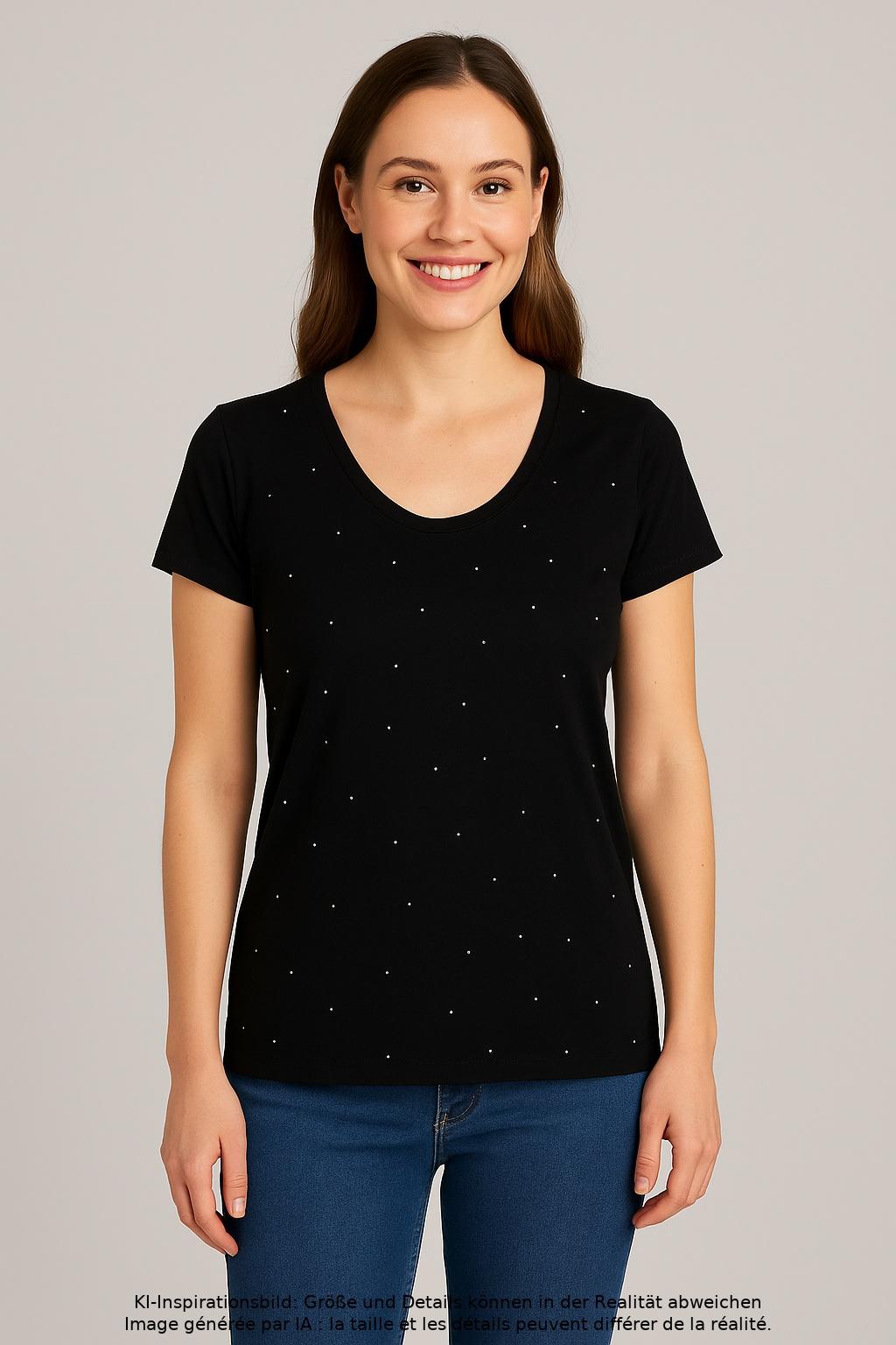 

Tommy Hilfiger Damen T-Shirt, schwarz, Gr. 36