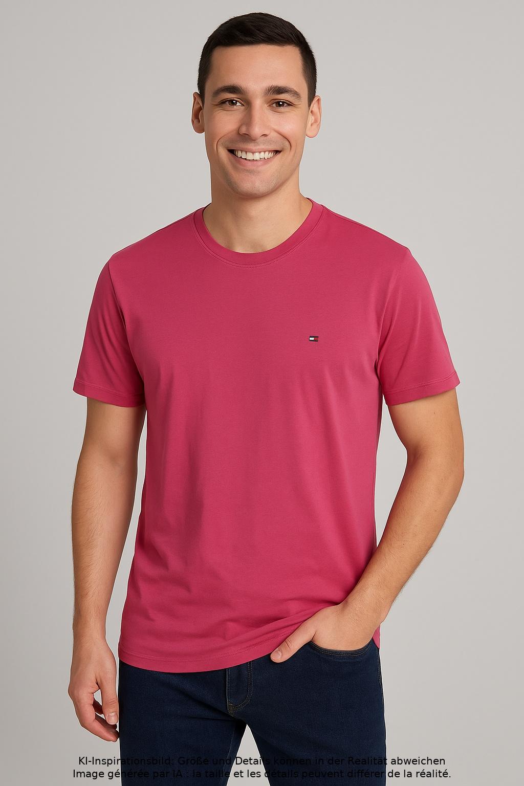 

Tommy Hilfiger Herren T-Shirt, pink, Gr. 48