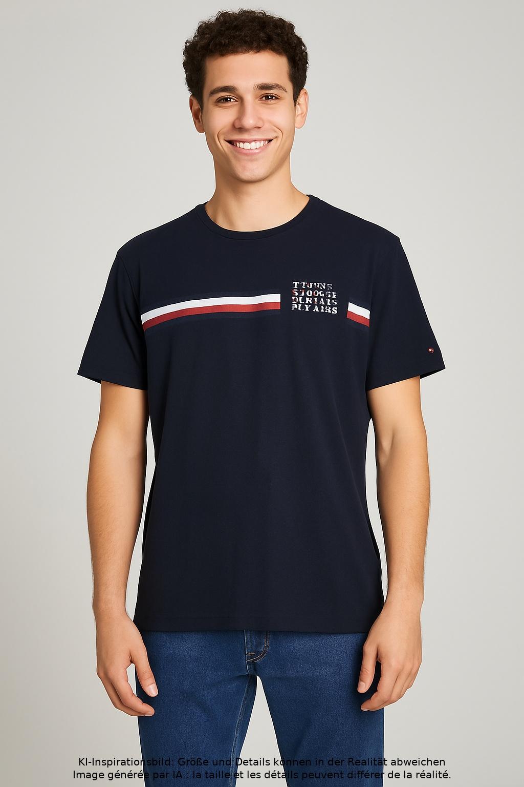 

Tommy Hilfiger Herren T-Shirt, marineblau, Gr. 54