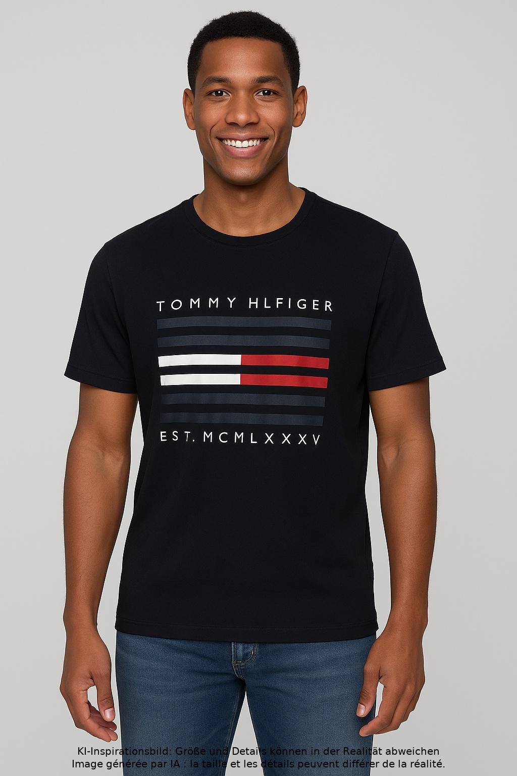 

Tommy Hilfiger Herren T-Shirt, marineblau, Gr. 54