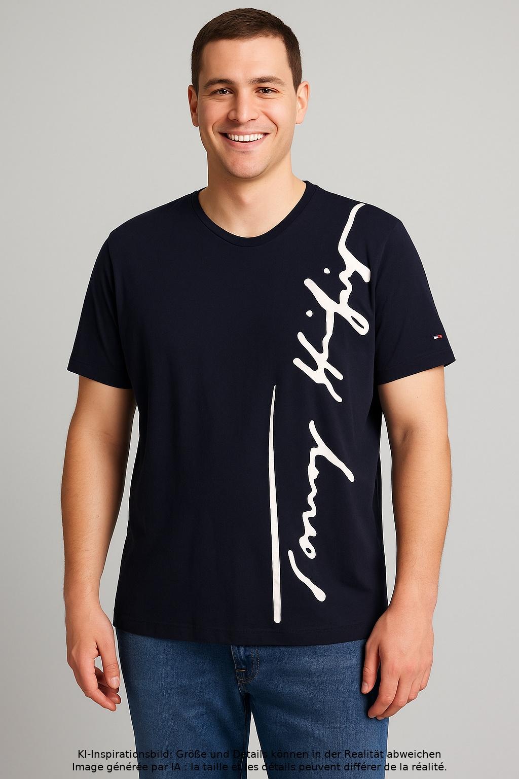 

Tommy Hilfiger Herren T-Shirt, marineblau, Gr. 56