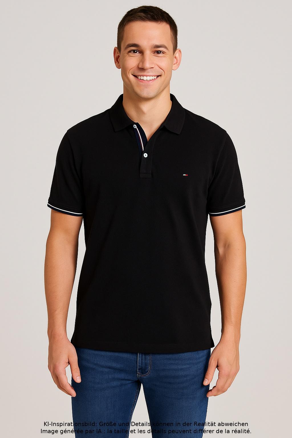 

Tommy Hilfiger Herren Poloshirt, schwarz, Gr. 46